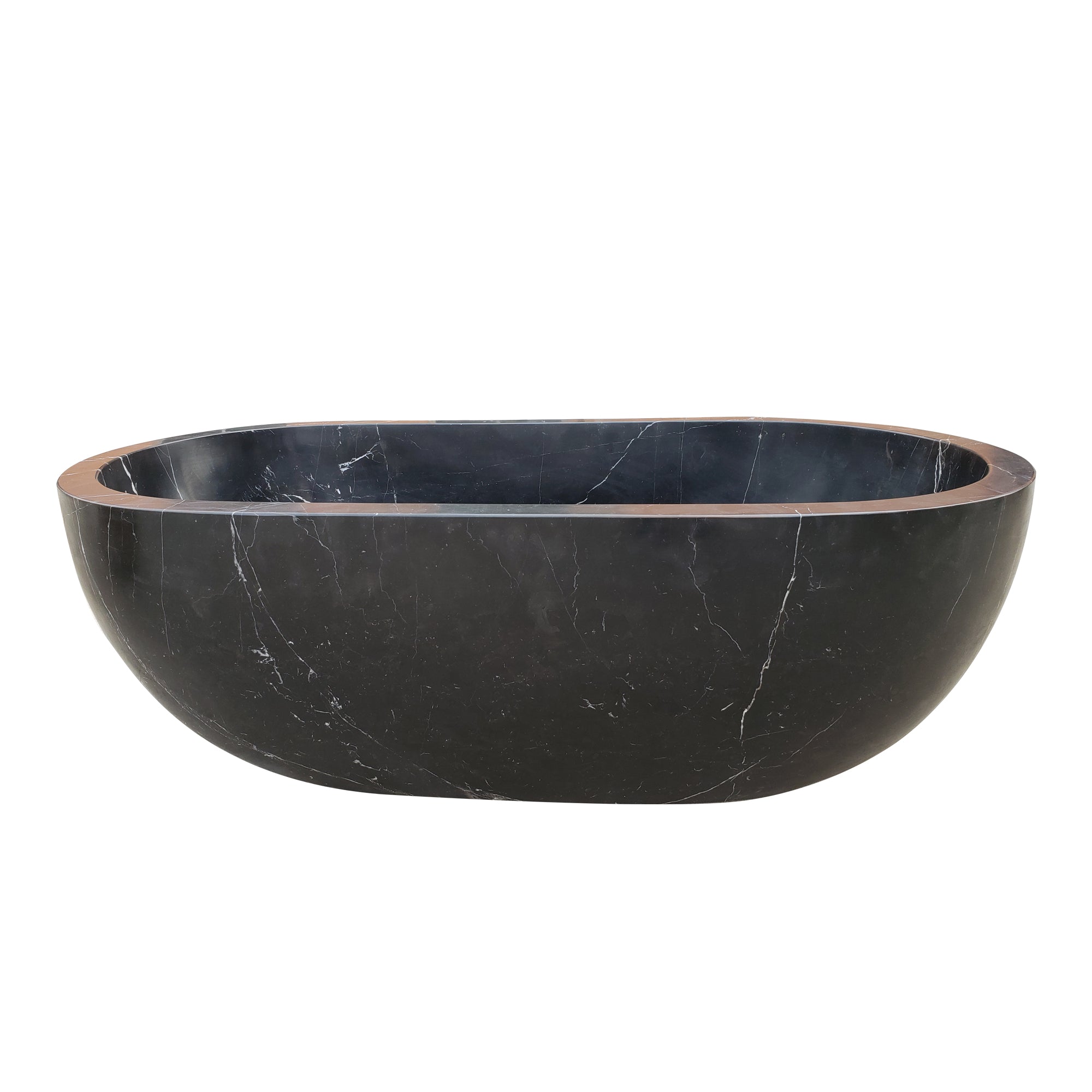 Elite Black Deep Free Standing Marble Bathtub  EM-O12