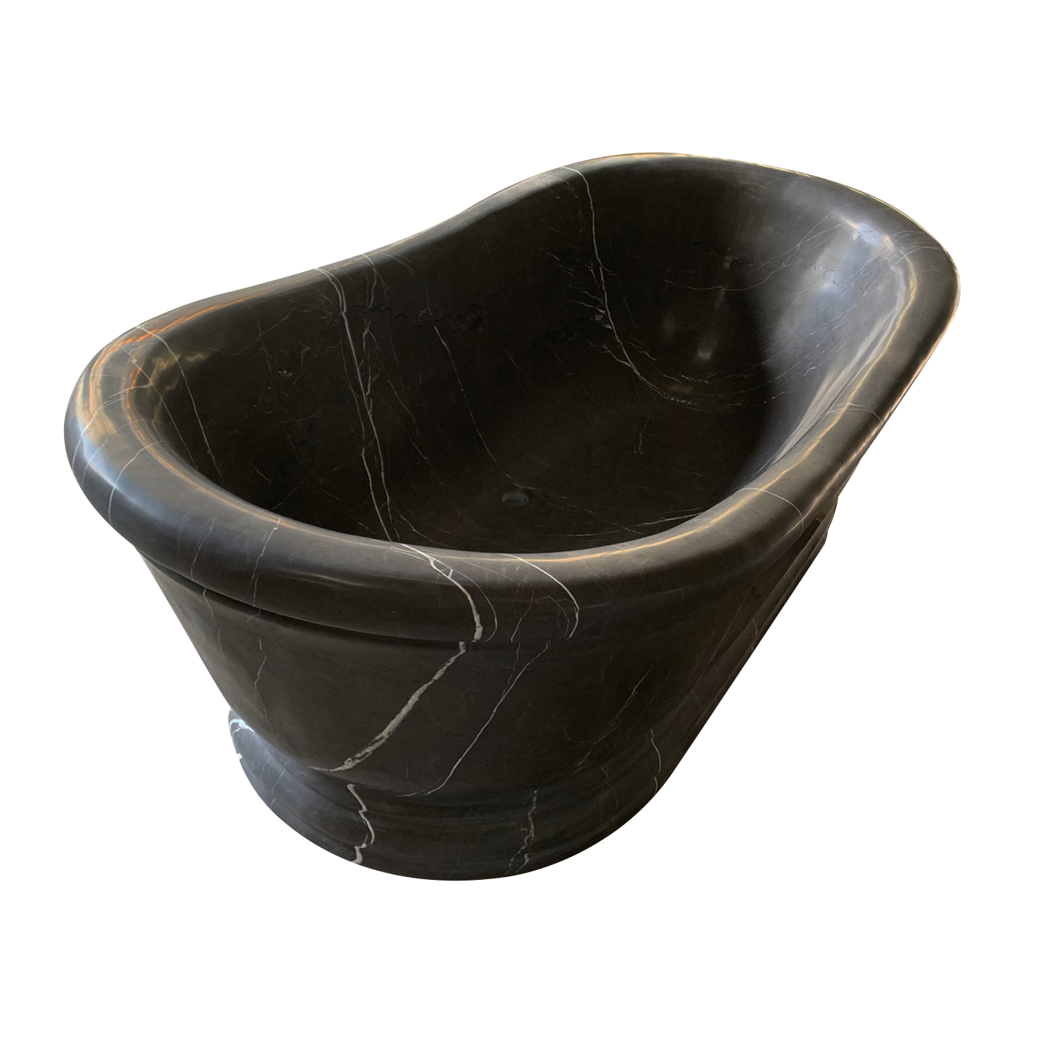 Elite Black Deep Stand Alone Marble Tub EM-T10
