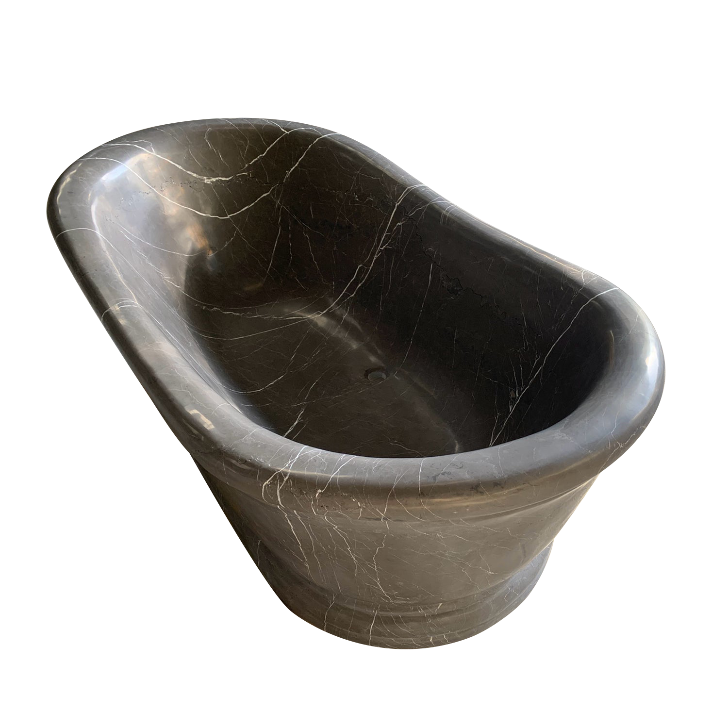 Elite Black Deep Stand Alone Marble Tub EM-T10