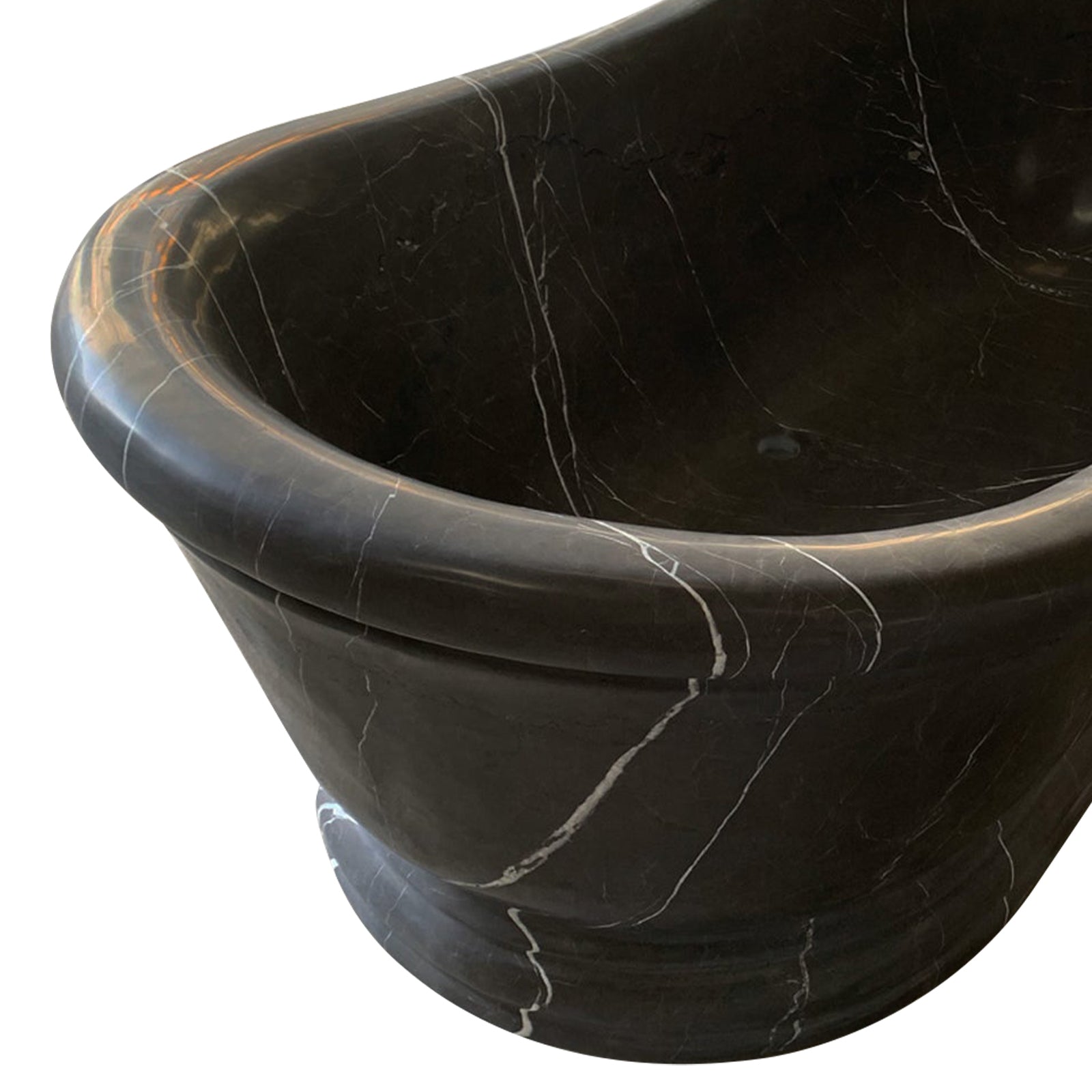 Elite Black Deep Stand Alone Marble Tub EM-T10