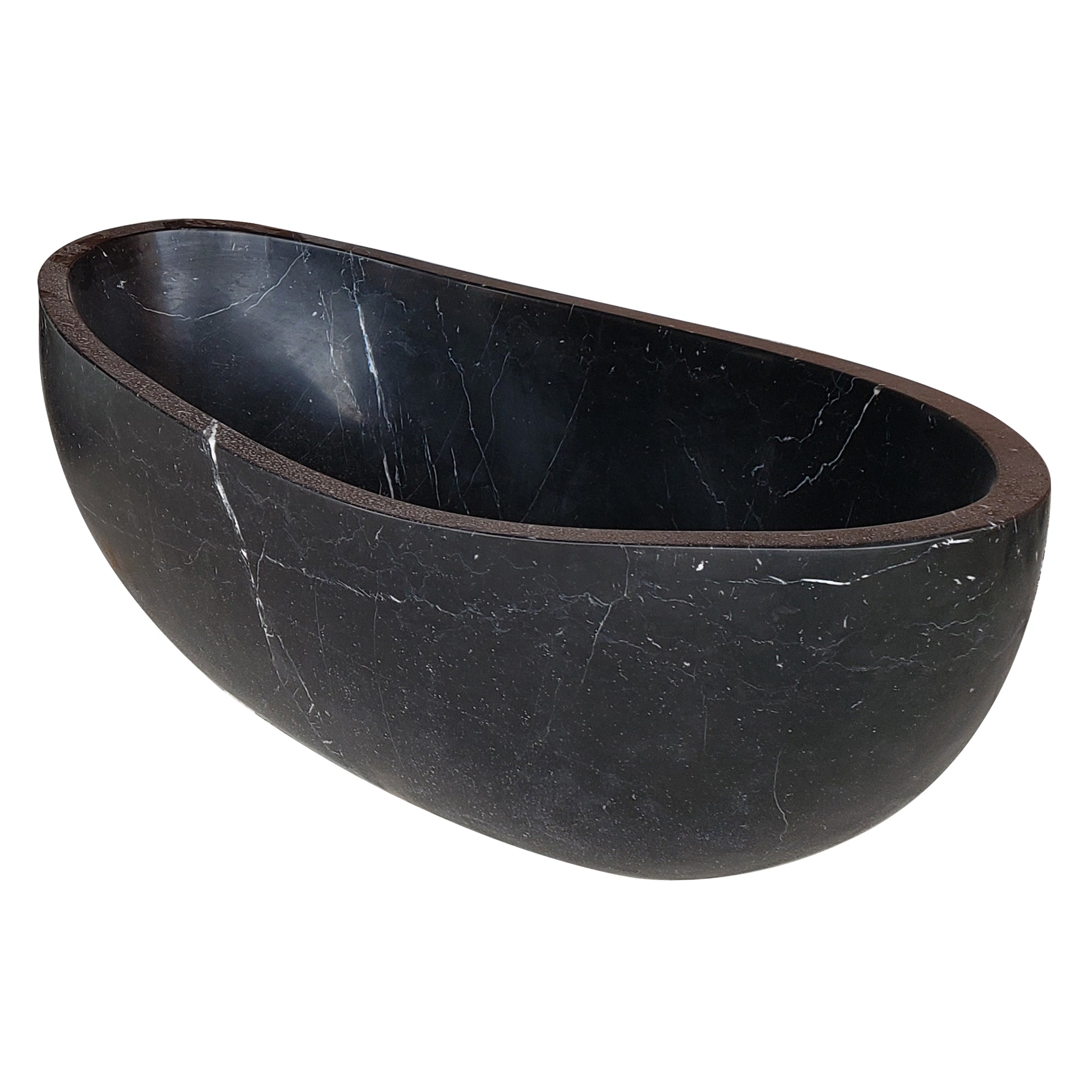 Elite Black Free Standing Marble Bathtub Custom Made Tub EM-O10