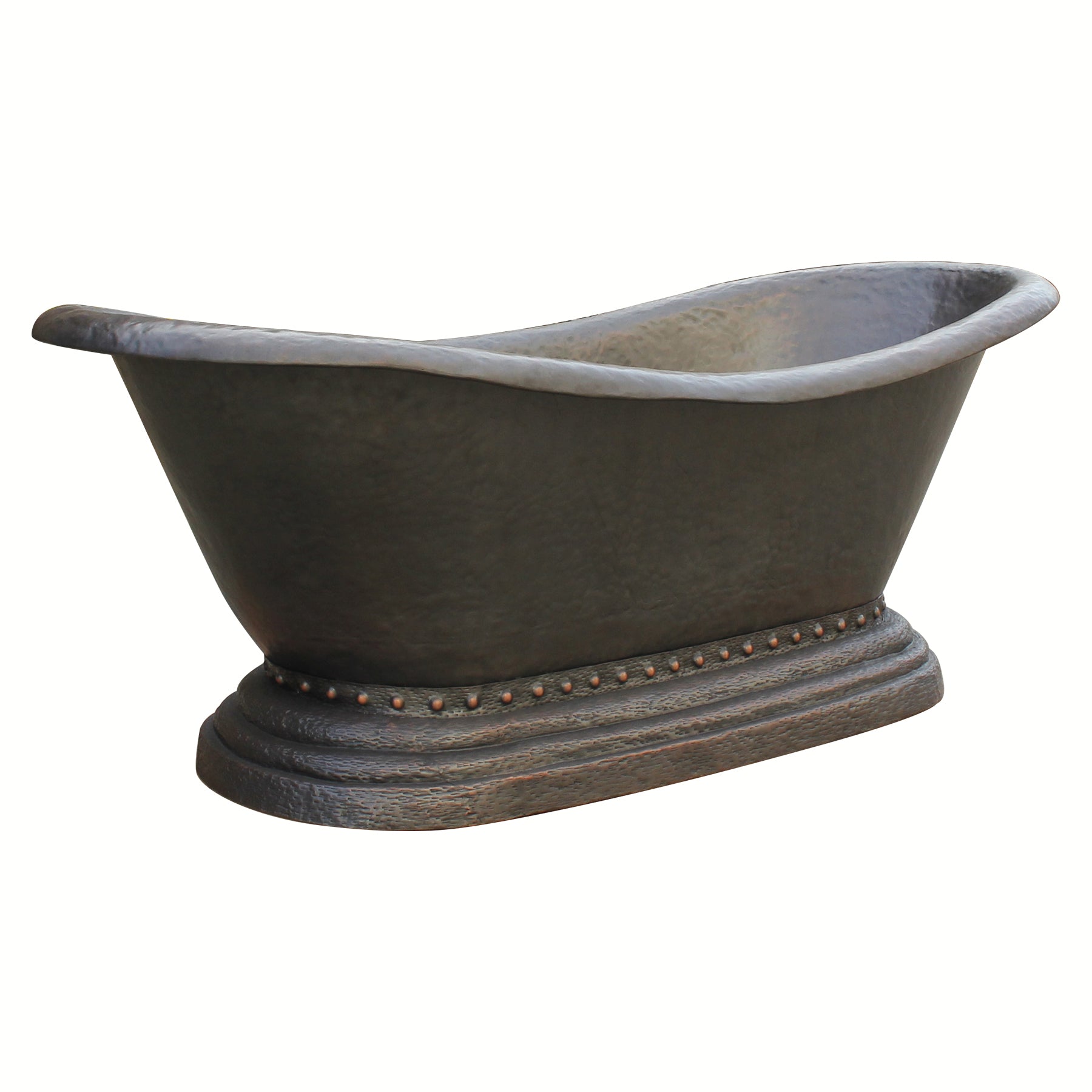 Freestanding Copper bathtub with personalized pattern for stylish shower areas
