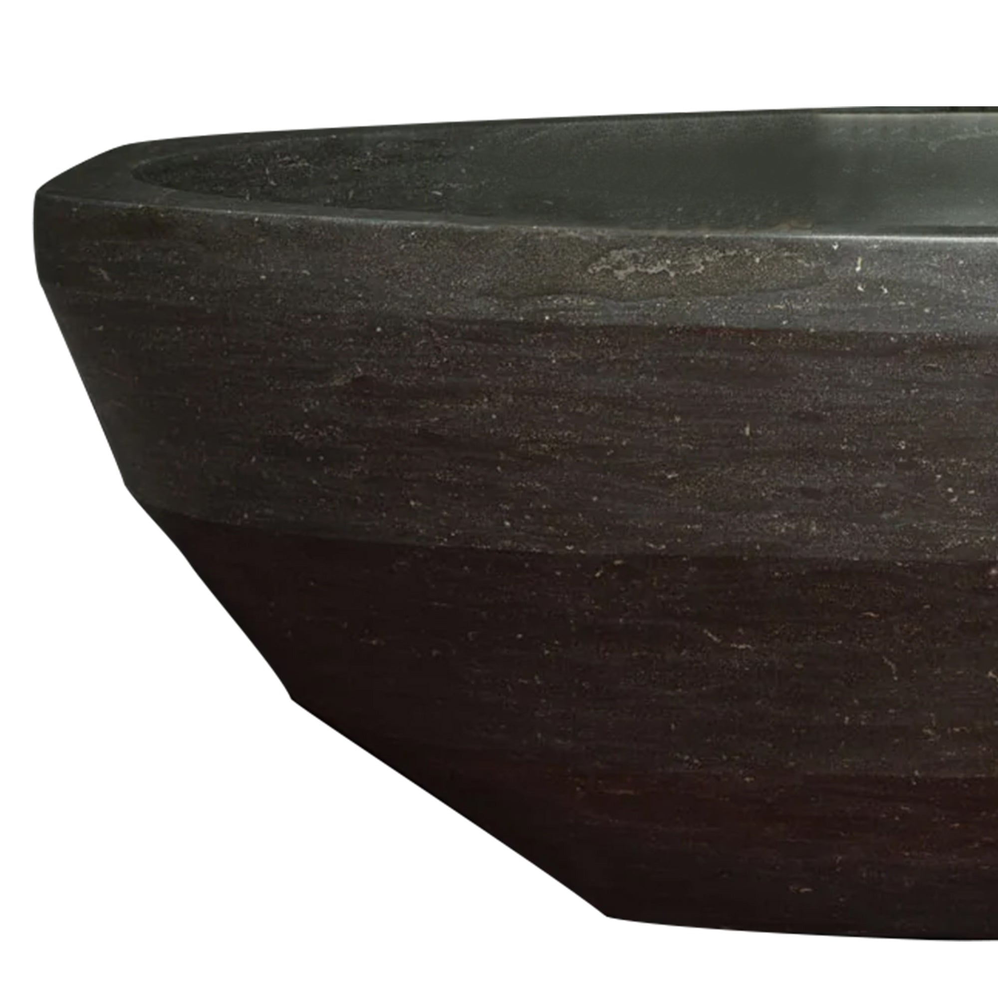 Elite Free Standing Basalt Round Tub Stone Soaking Bathtub EM-D02