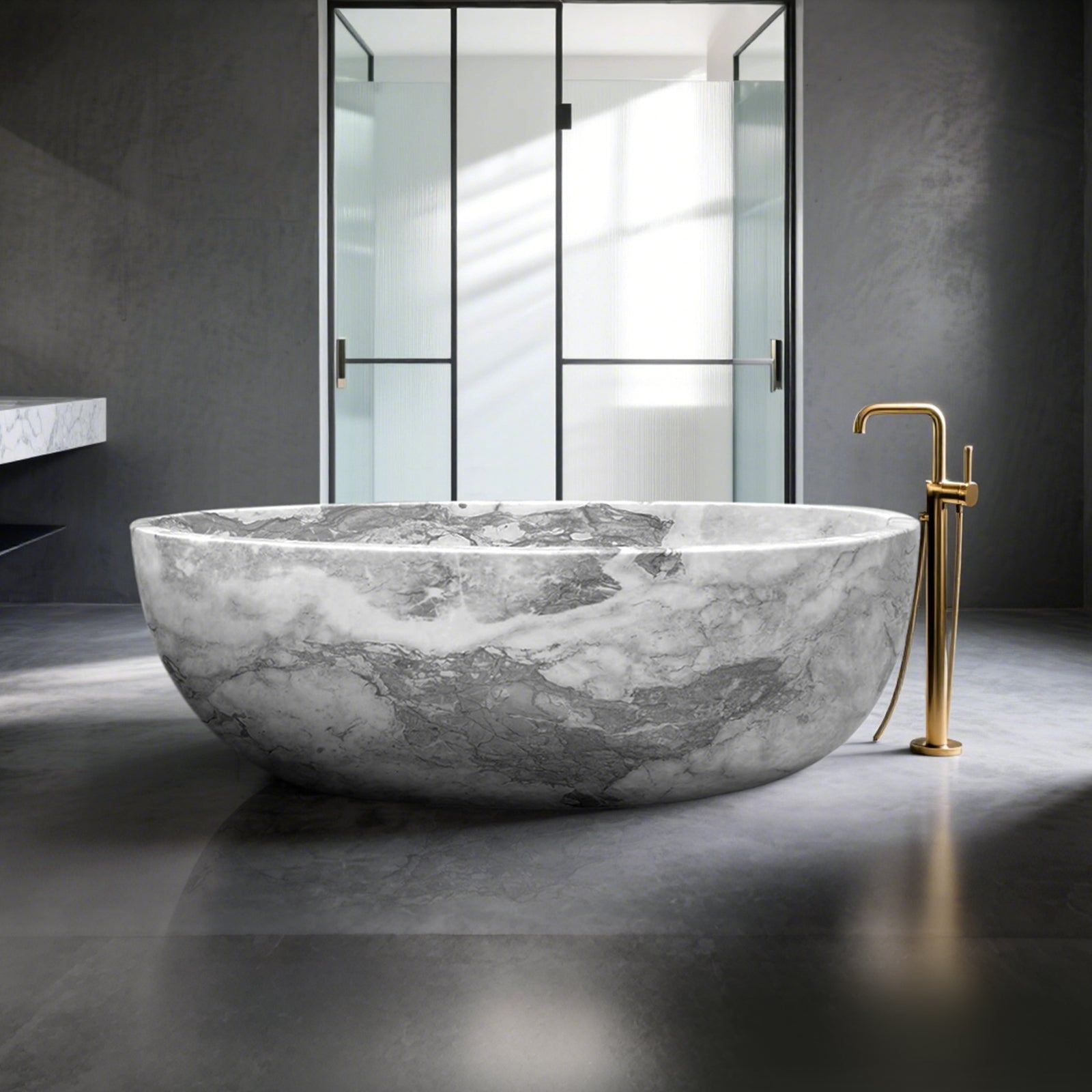 Elite Freestanding Marble Bathtub for Modern Bath EM-T01