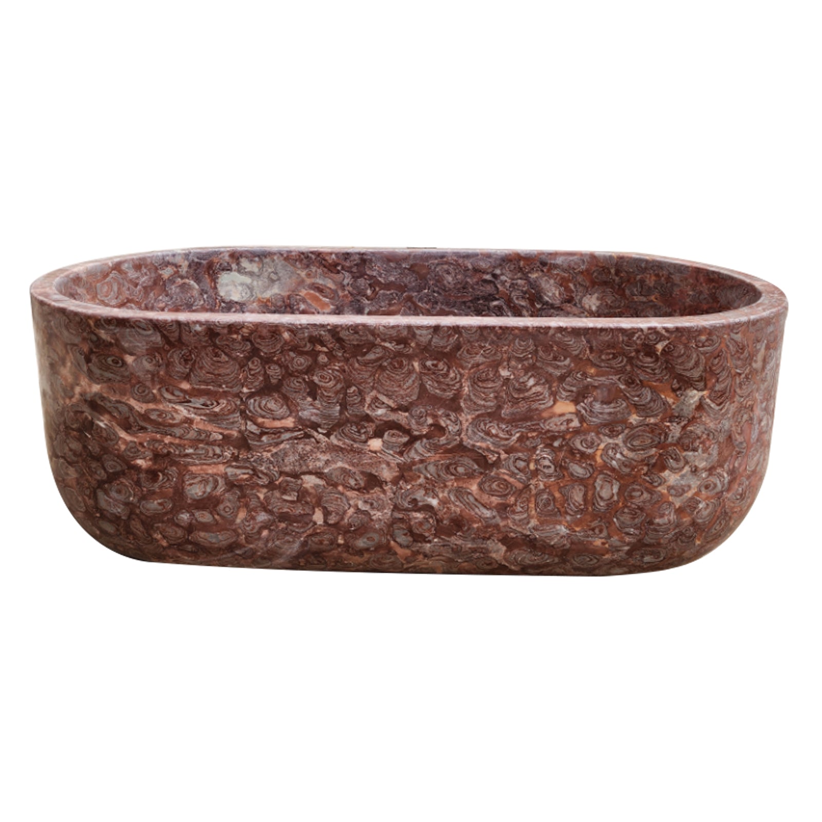 Elite French Red Marble Natural Stone Bath Tub EM-O08