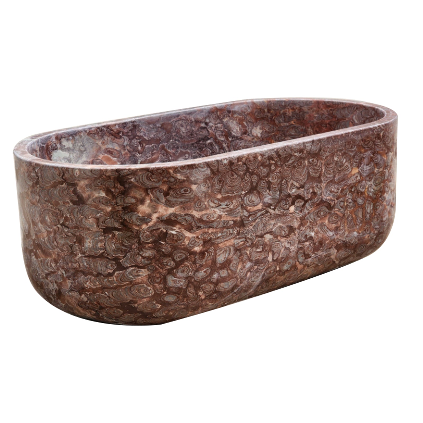 Elite French Red Marble Natural Stone Bath Tub EM-O08