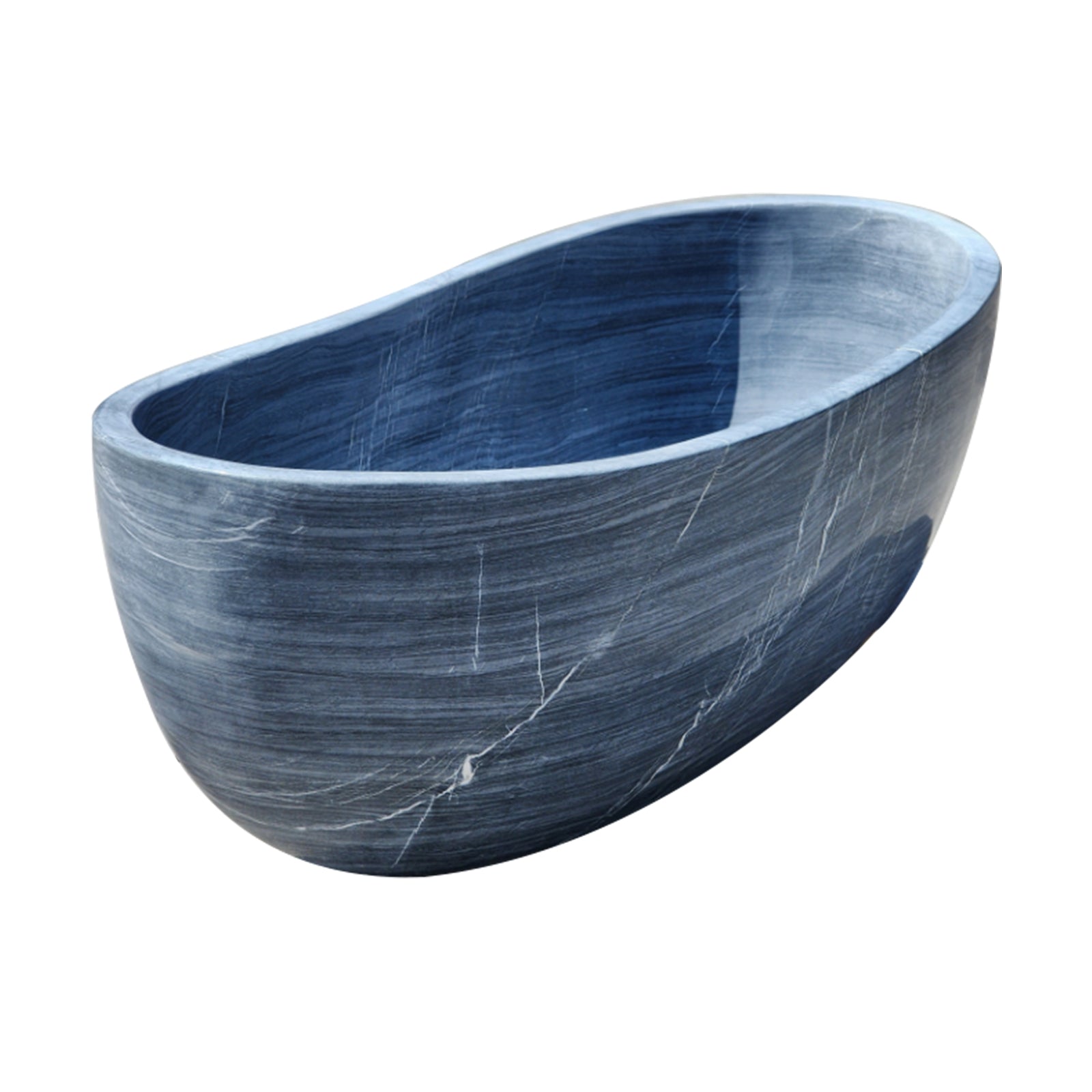 Elite Marble Vein Free Standing Bathtub Soaking Tub EM-O06