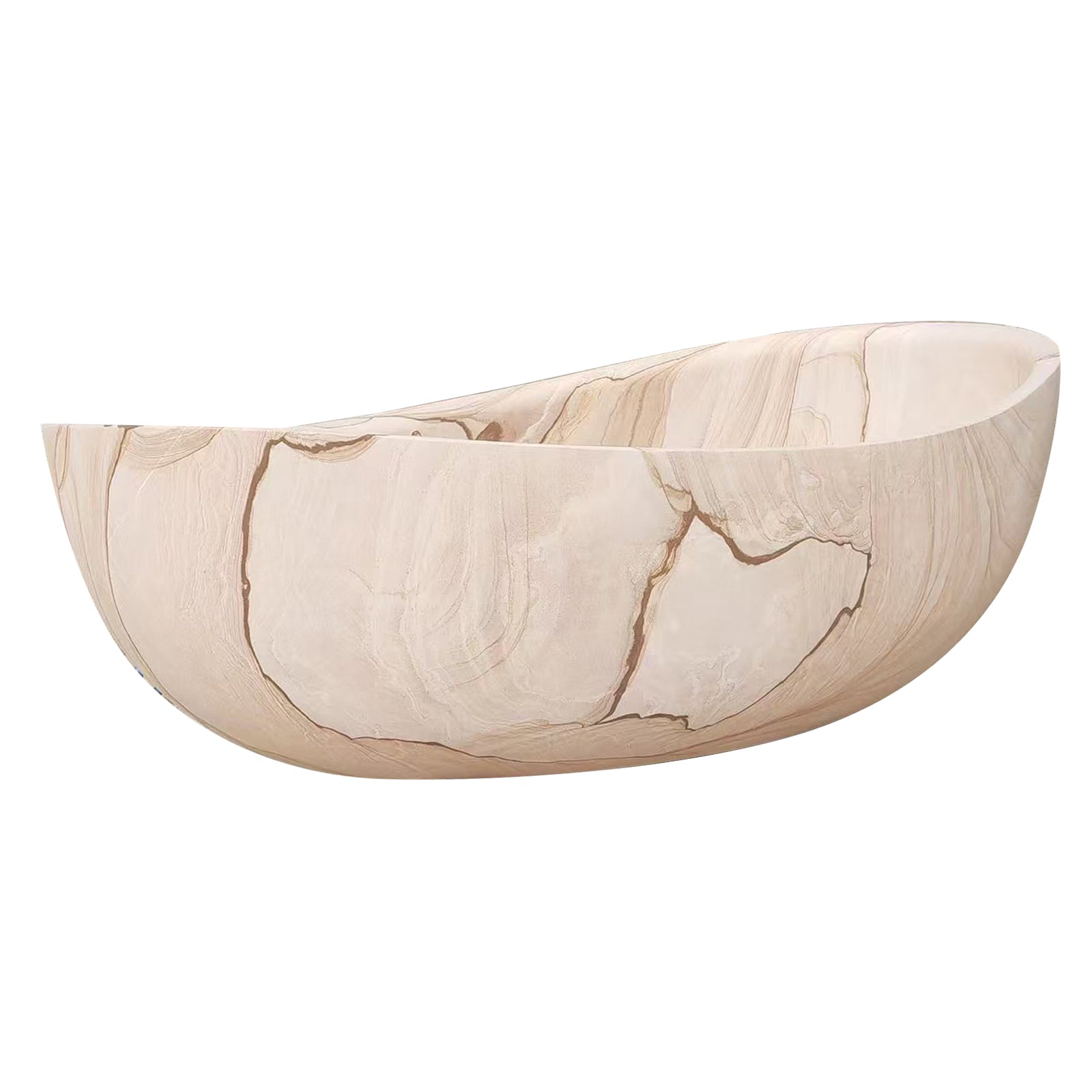 Elite Natural Sandstone Bathtub Wood-grain Freestanding Tub EM-T05