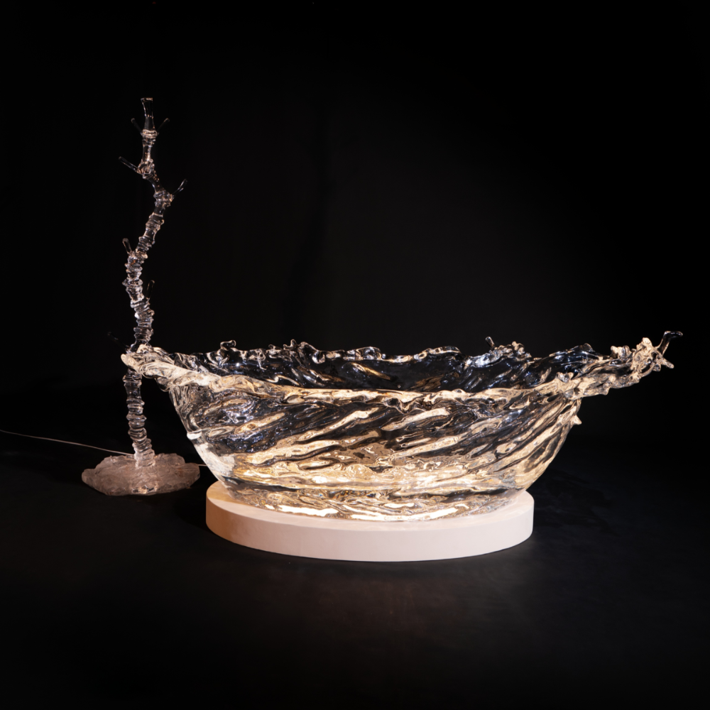Elite Sophisticated Custom Crystal Soaking Tub for Bathroom