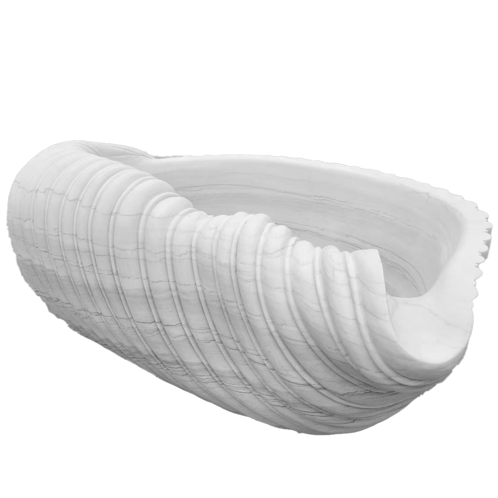 Elite Stone Bathtub Conch-shaped Designer Tub EM-R01