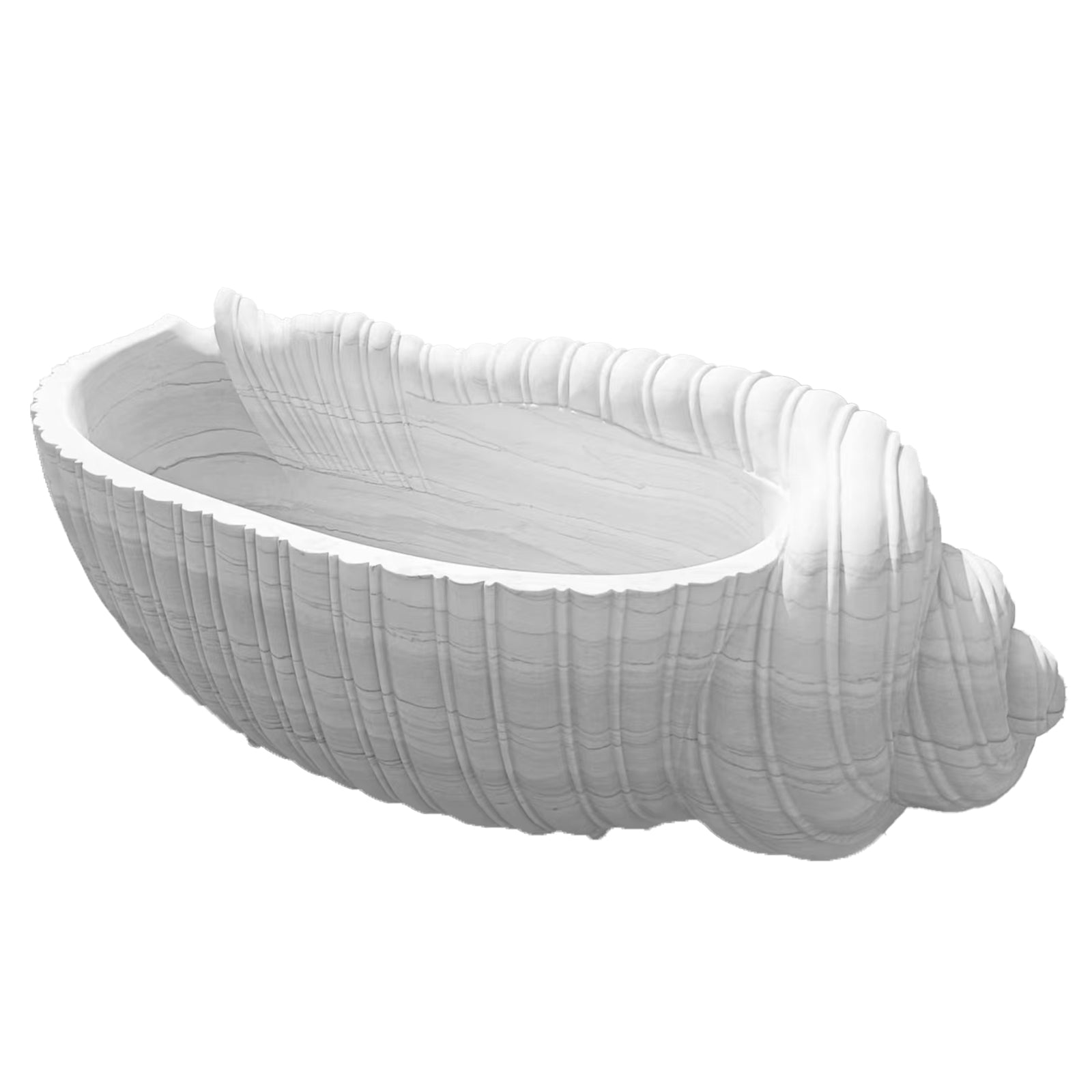 Elite Stone Bathtub Conch-shaped Designer Tub EM-R01