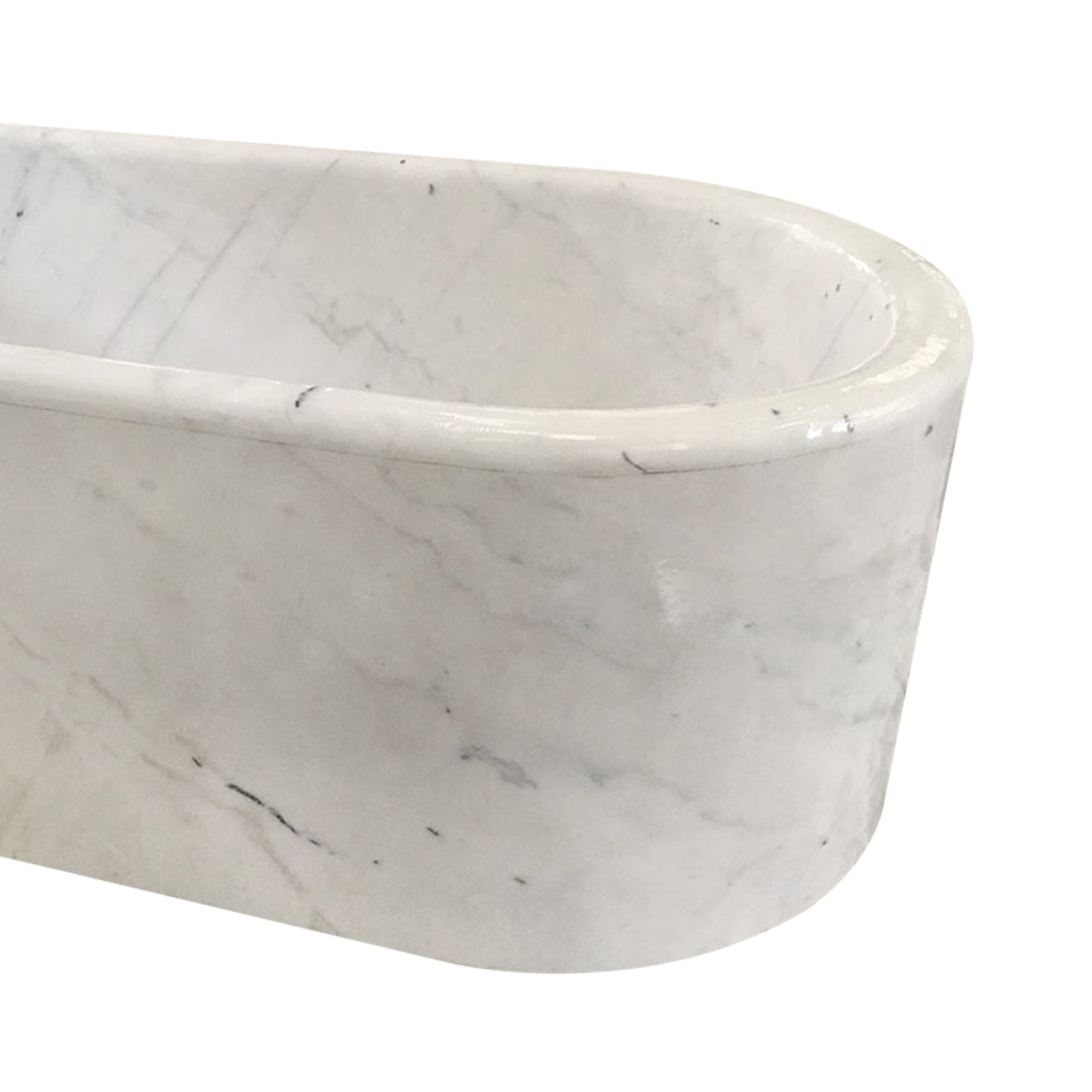Elite White Marble Modern Stand Alone Tub EM-O21
