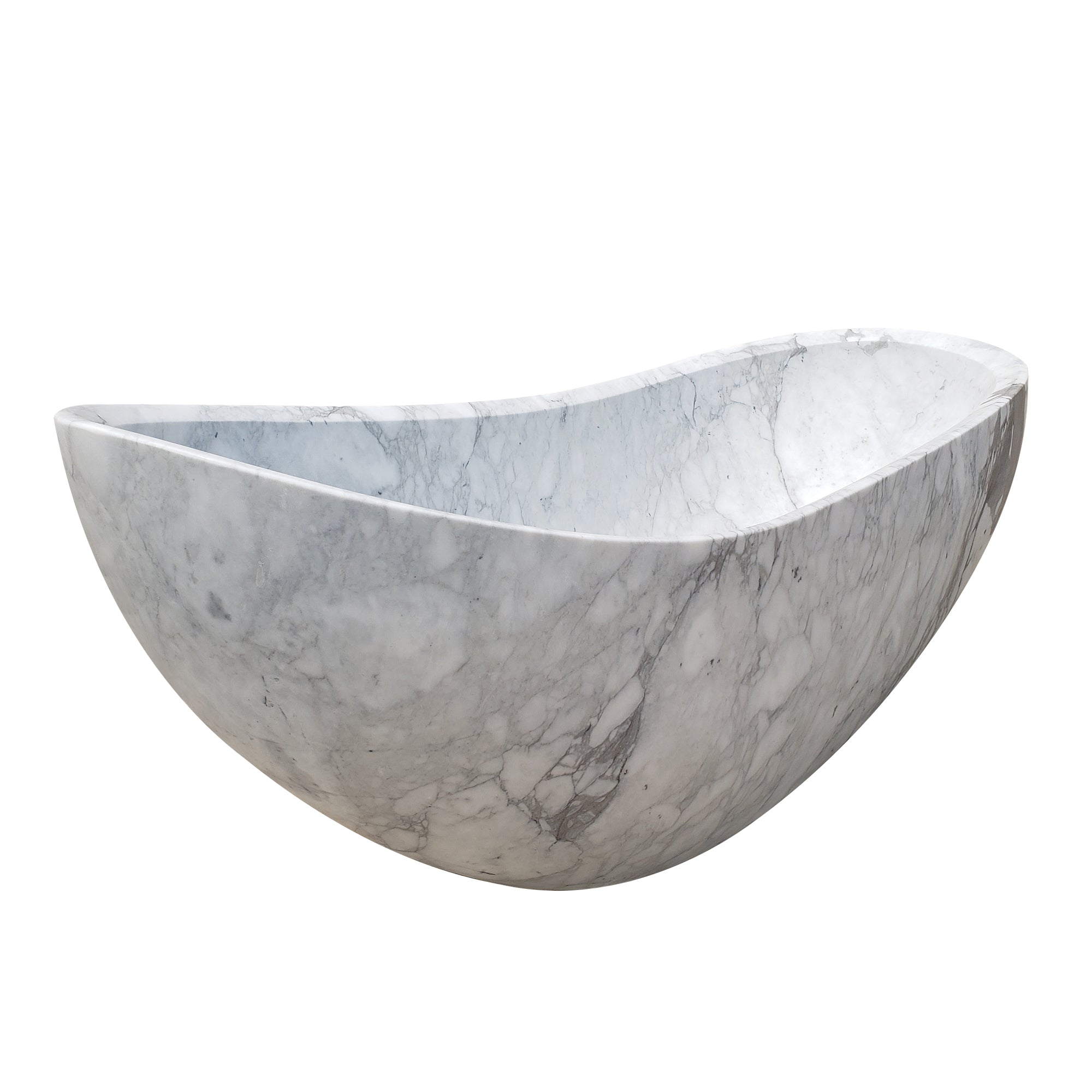 Elite White Custom Marble Bathtub Soaking Tub EM-T06