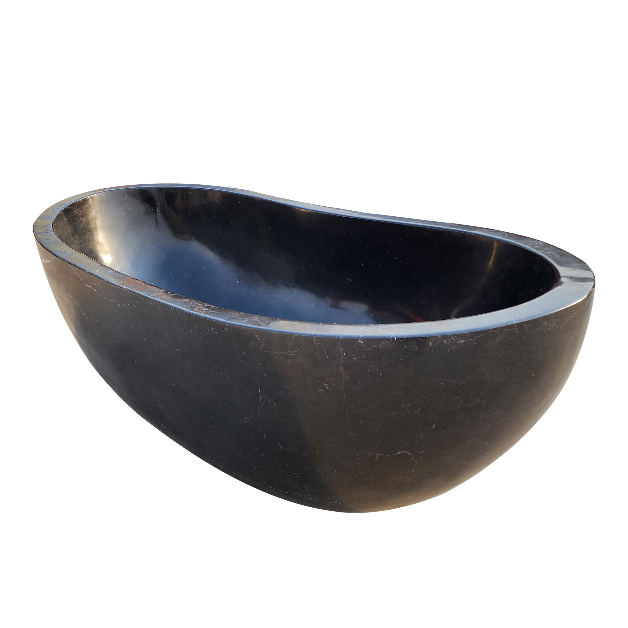 Elite Black Freestanding Custom Marble Bathtub EM-T07