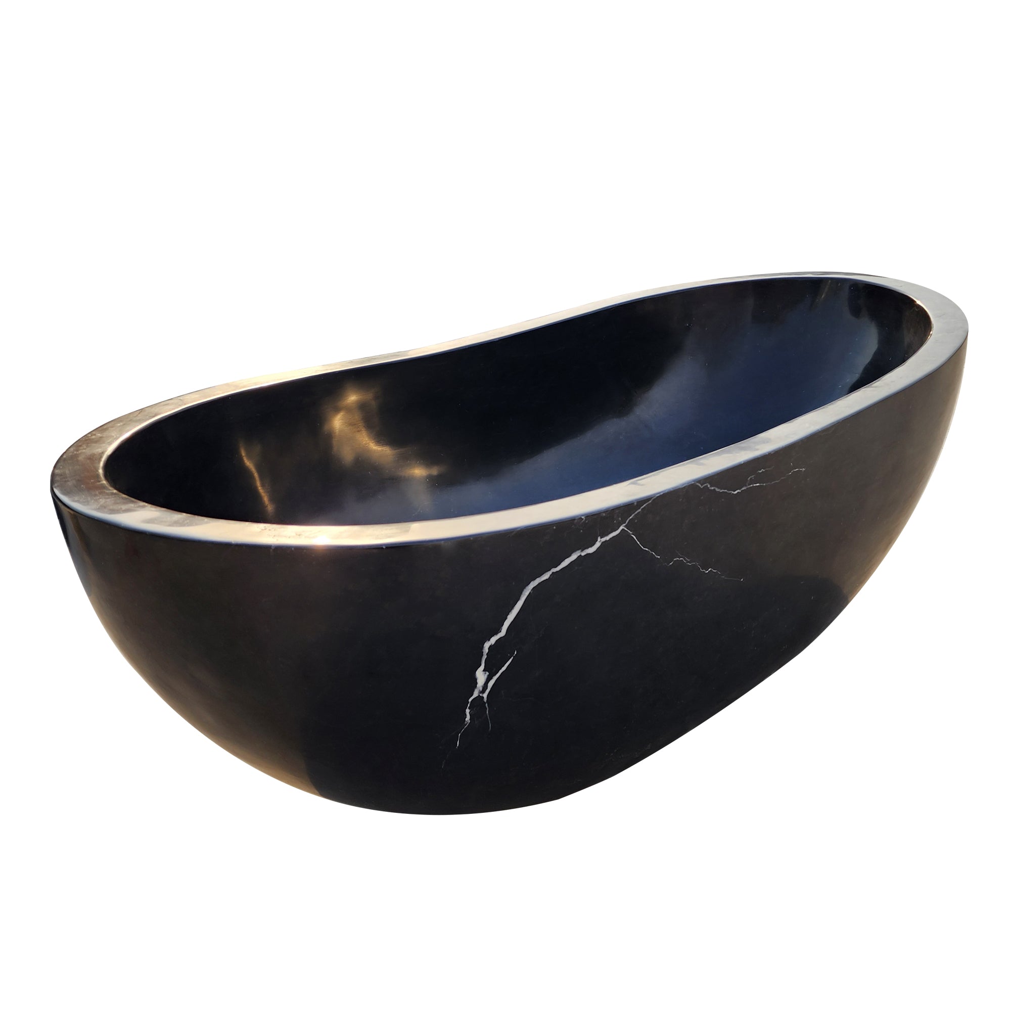 Elite Black Freestanding Custom Marble Bathtub EM-T07