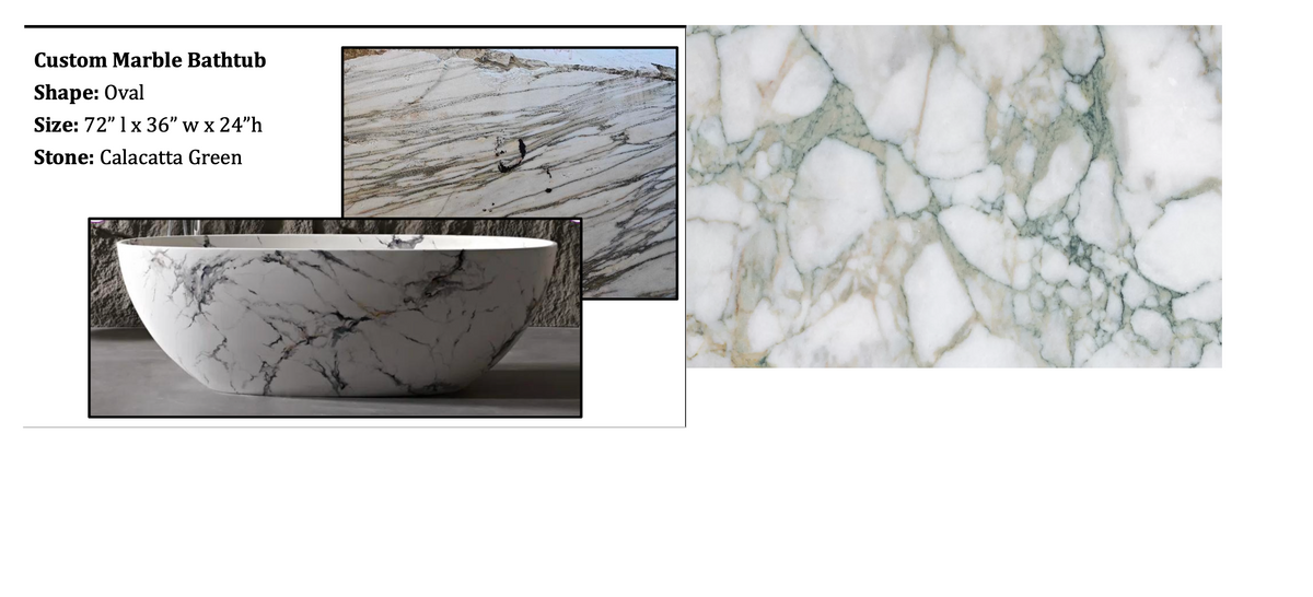 Elite Modern Bathtub Hand-carved From Natural Marble ET-M-O15 for Kecia