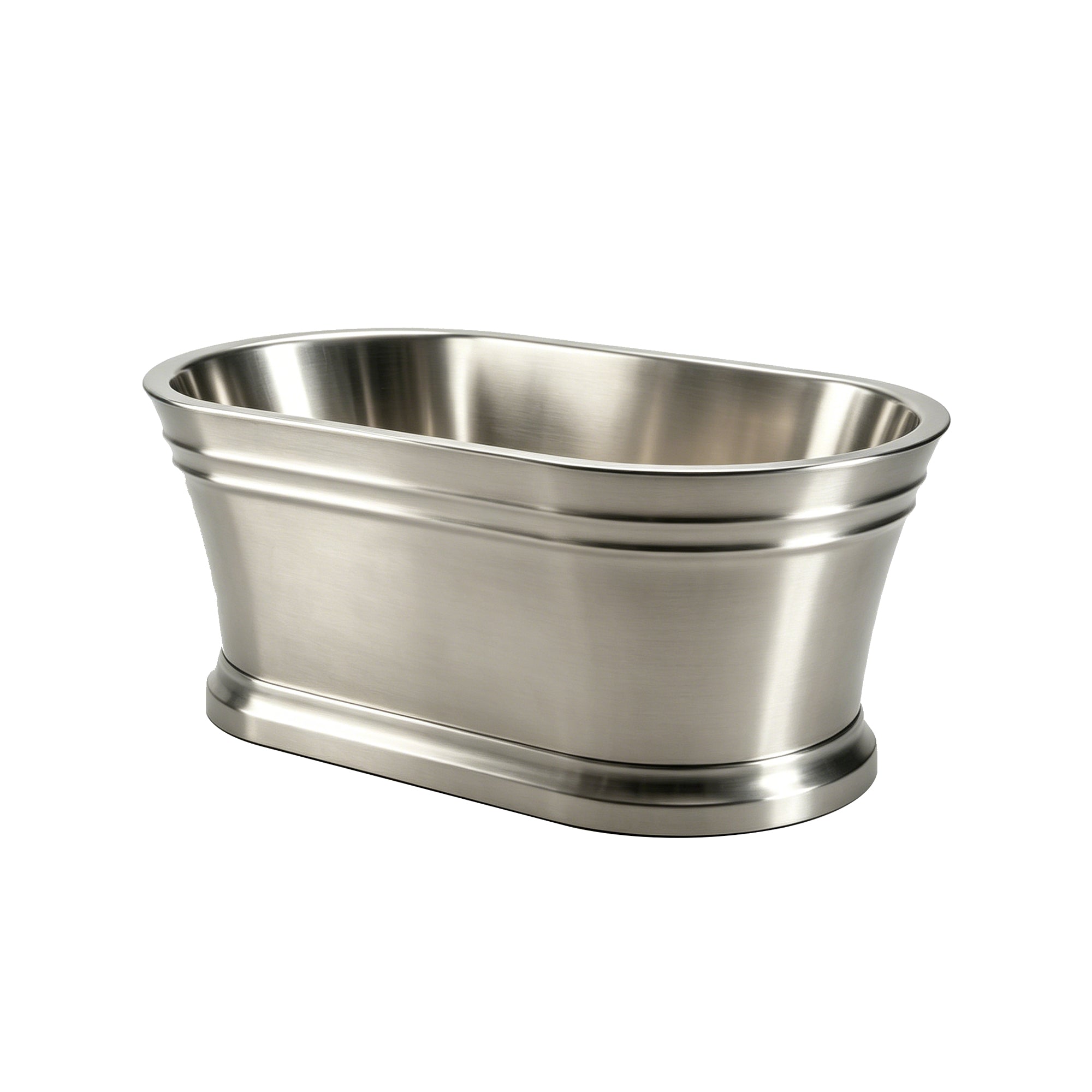 Elite Custom Double-Ended Sleek Stainless Steel Bathtub Modern Freestanding Tub ET-S-DE04