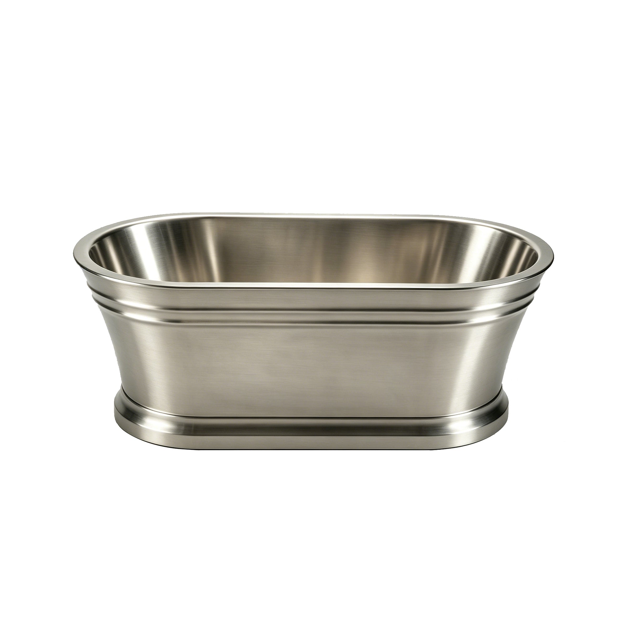 Elite Custom Double-Ended Sleek Stainless Steel Bathtub Modern Freestanding Tub ET-S-DE04