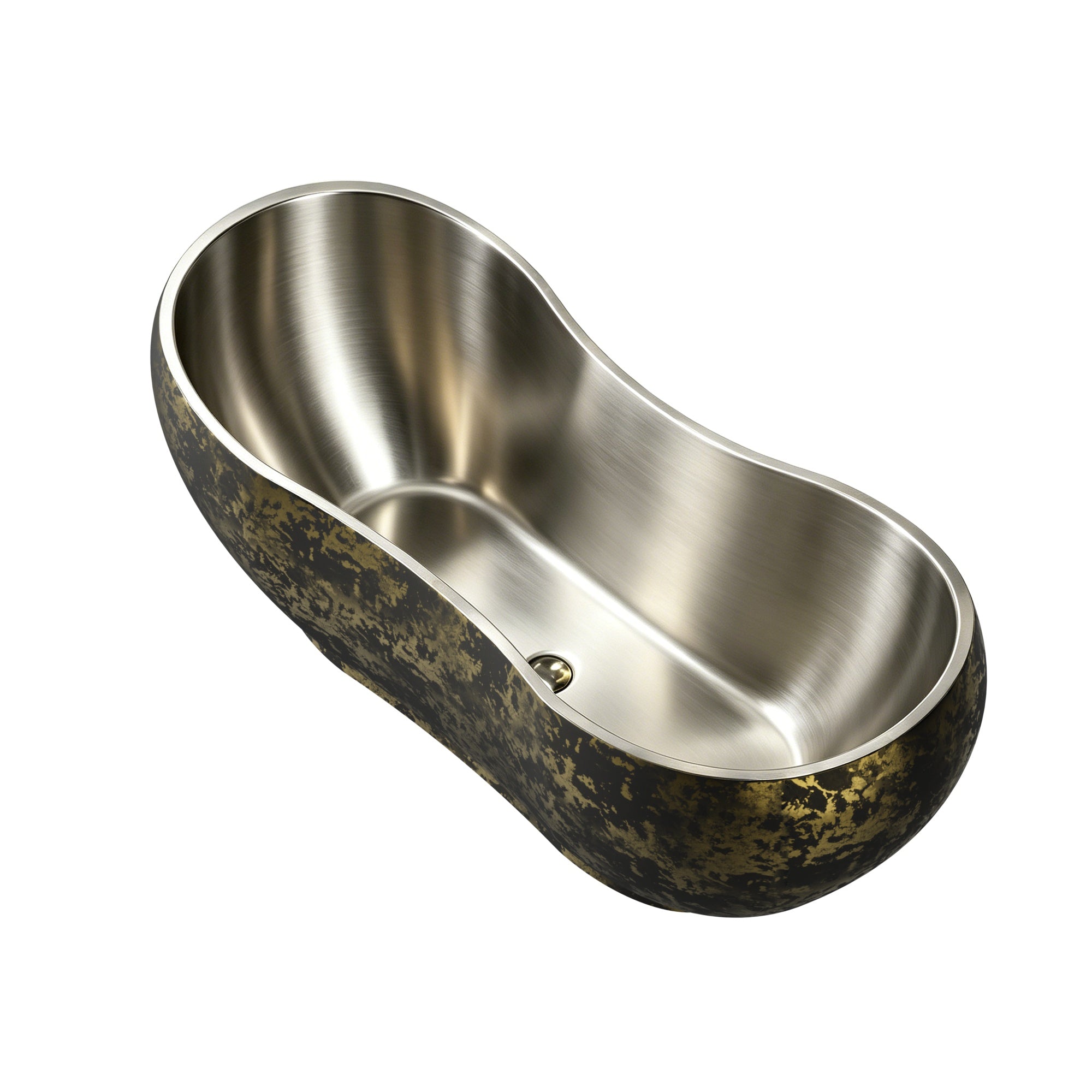 Elite Custom Double-Slipper Stainless Steel Freestanding Bathtub ET-SS-DS01