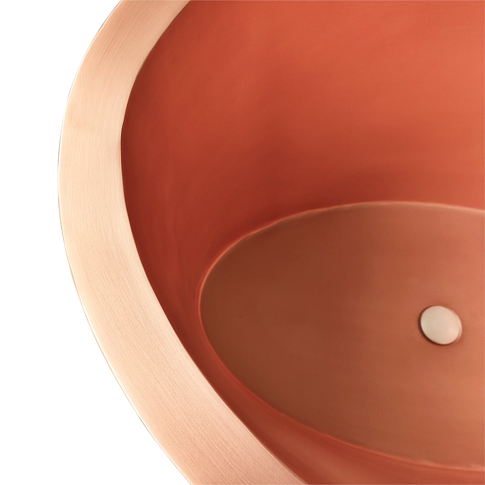 Deep Soaking Natural Copper Bathtub Freestanding Tub