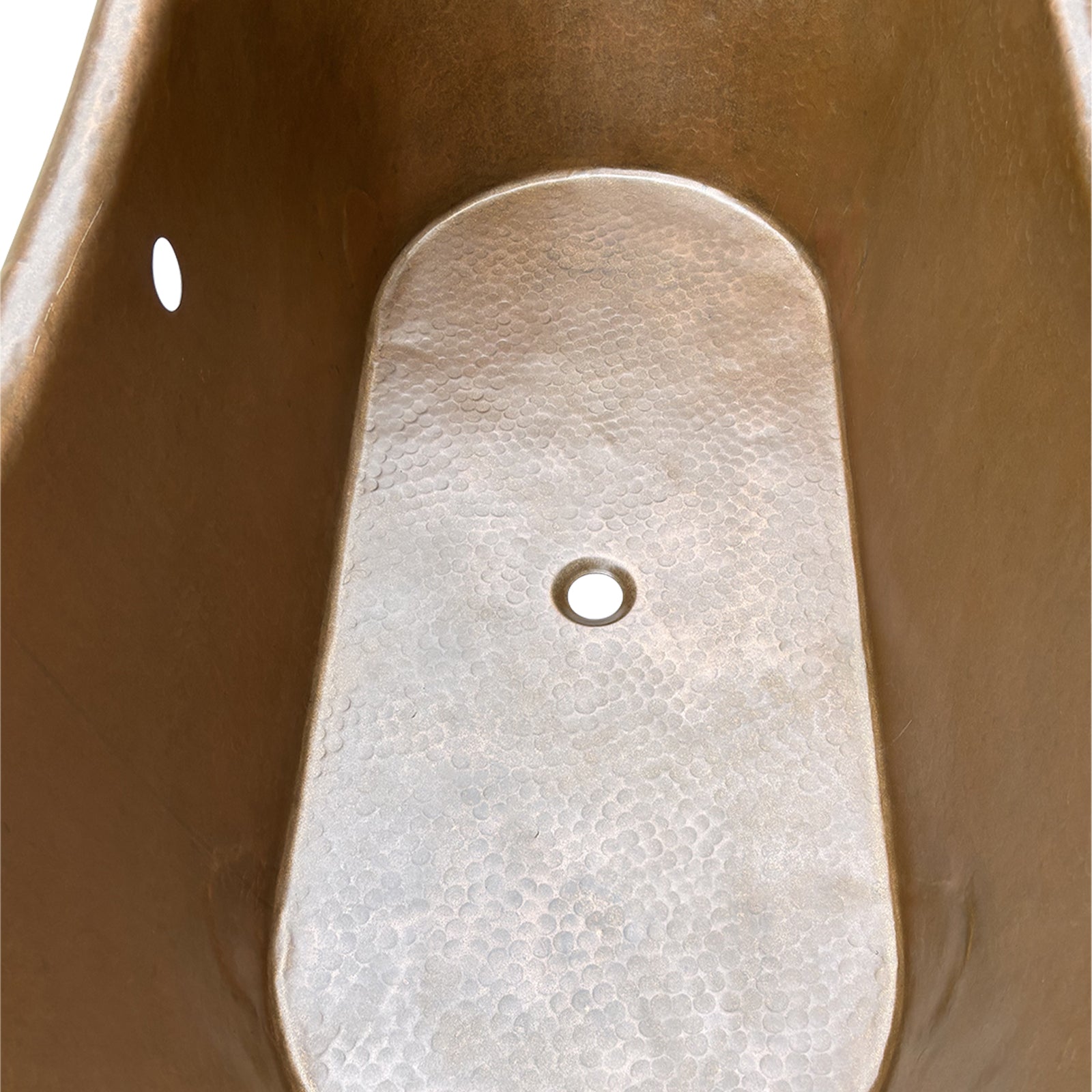 Elite Double-Slipper Handcrafted Hammered Copper Freestanding Bathtub with Clawfoot ET-C-F07