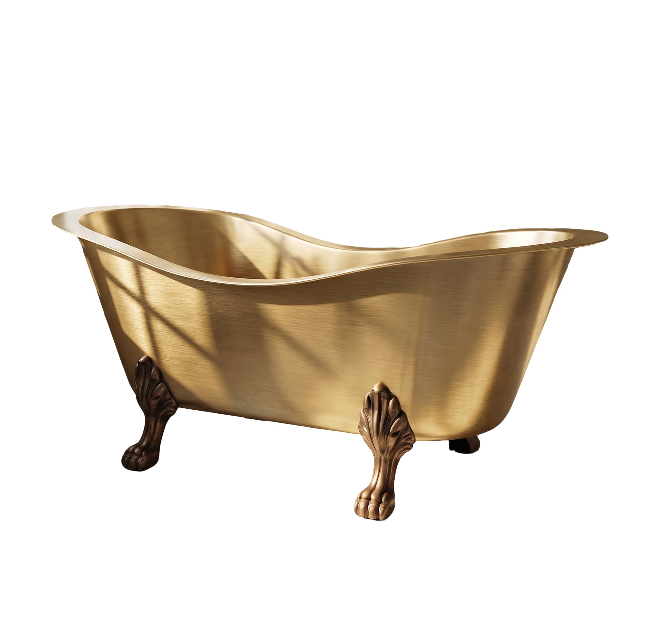Elite Double-Slipper Stainless Steel Freestanding Bathtub with Clawfoot ET-S-F03