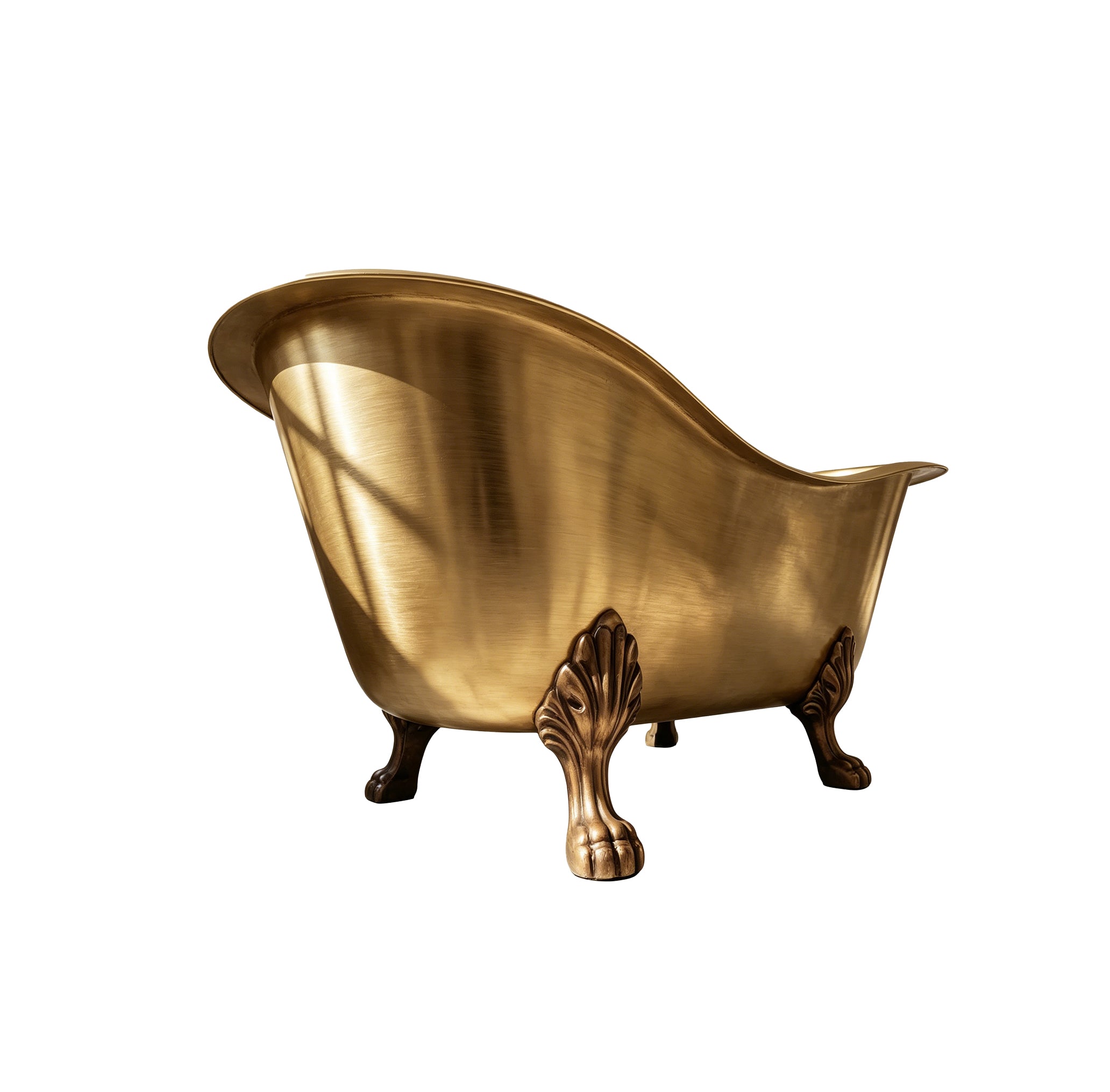 Elite Double-Slipper Stainless Steel Freestanding Bathtub with Clawfoot ET-S-F03