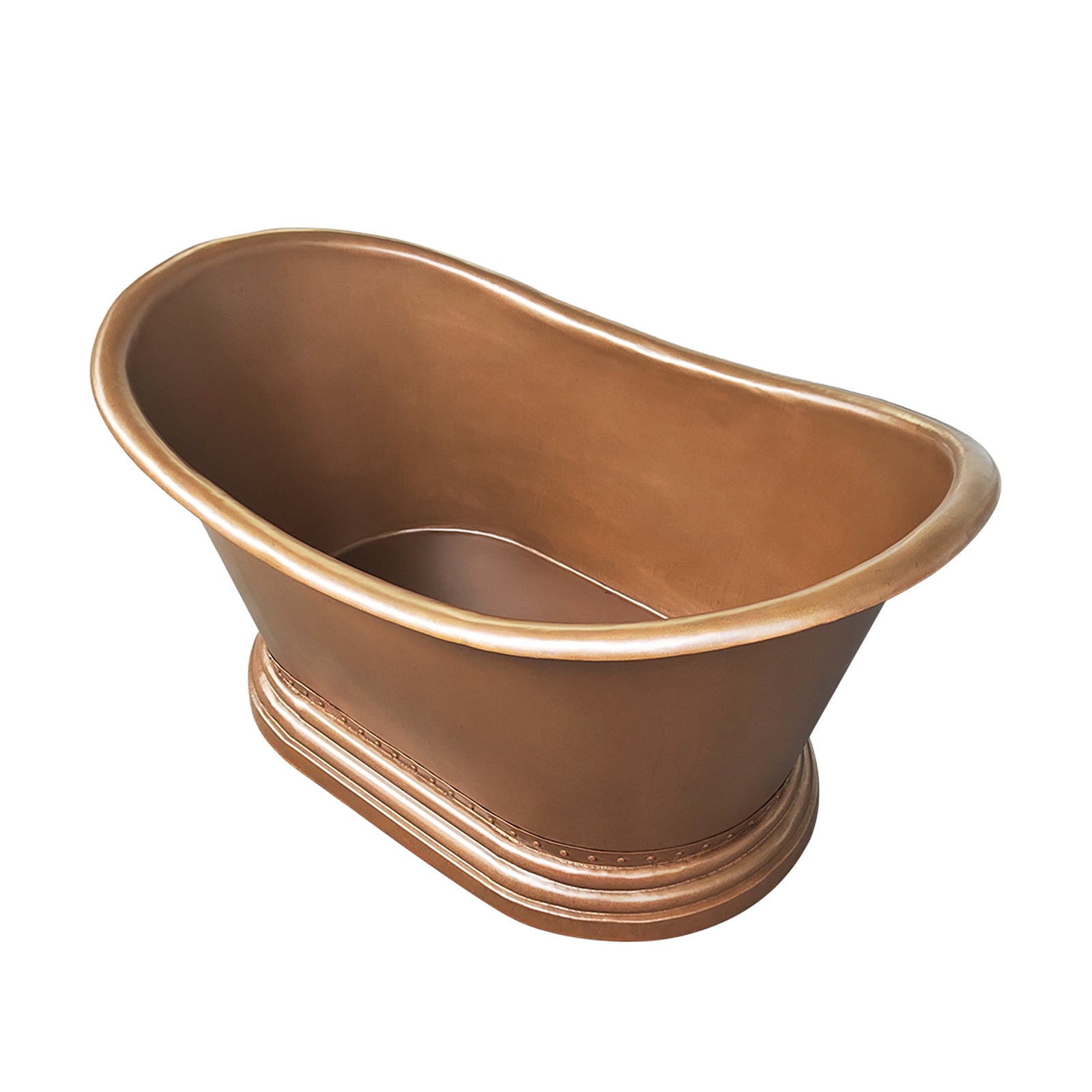 Elite Double‑Slipper Weathered Patina Copper Freestanding Bathtub ET-C-DS39