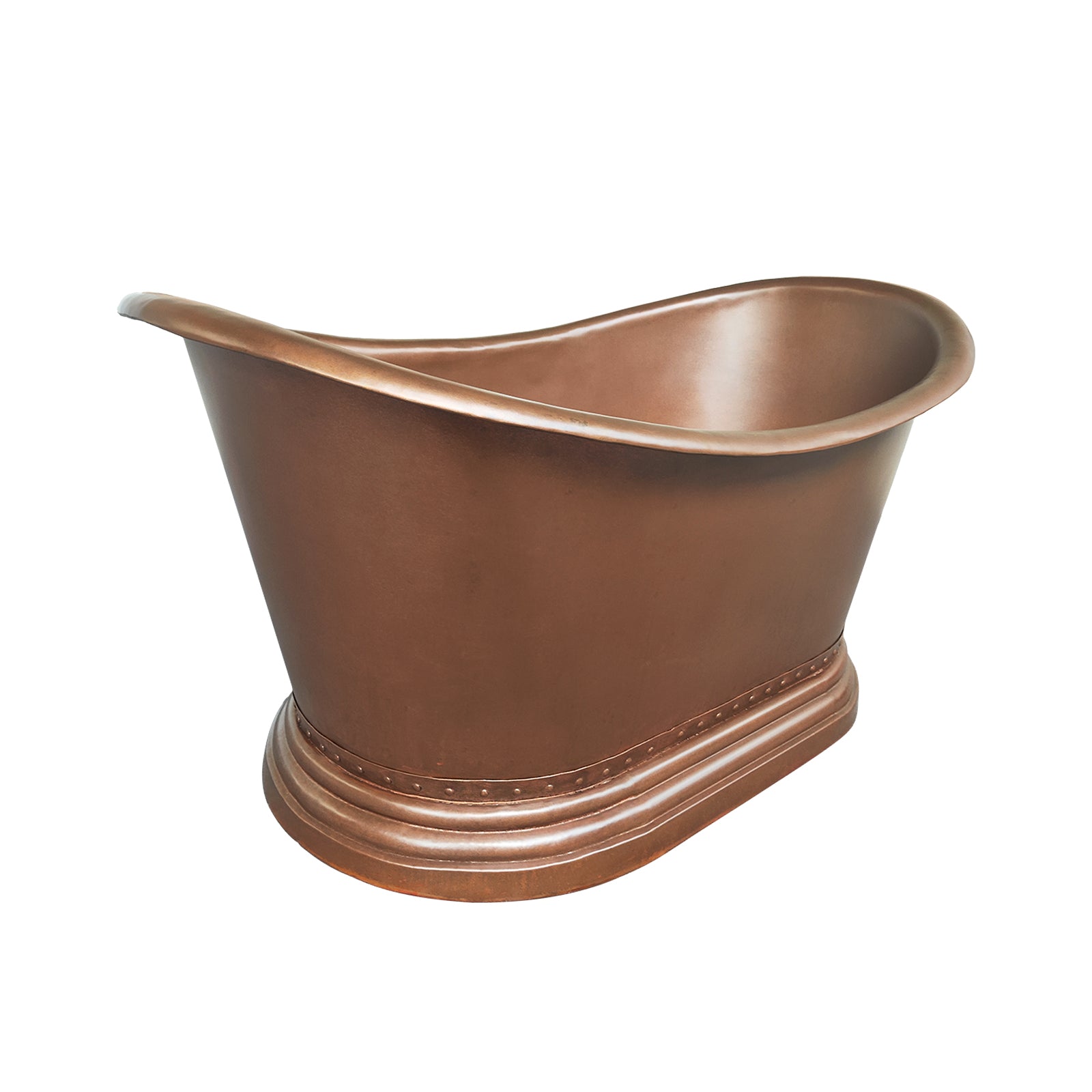 Elite Double‑Slipper Weathered Patina Copper Freestanding Bathtub ET-C-DS39