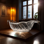 Elite Artistic Modern Transparent Crystal Stand Alone Tub EC-03