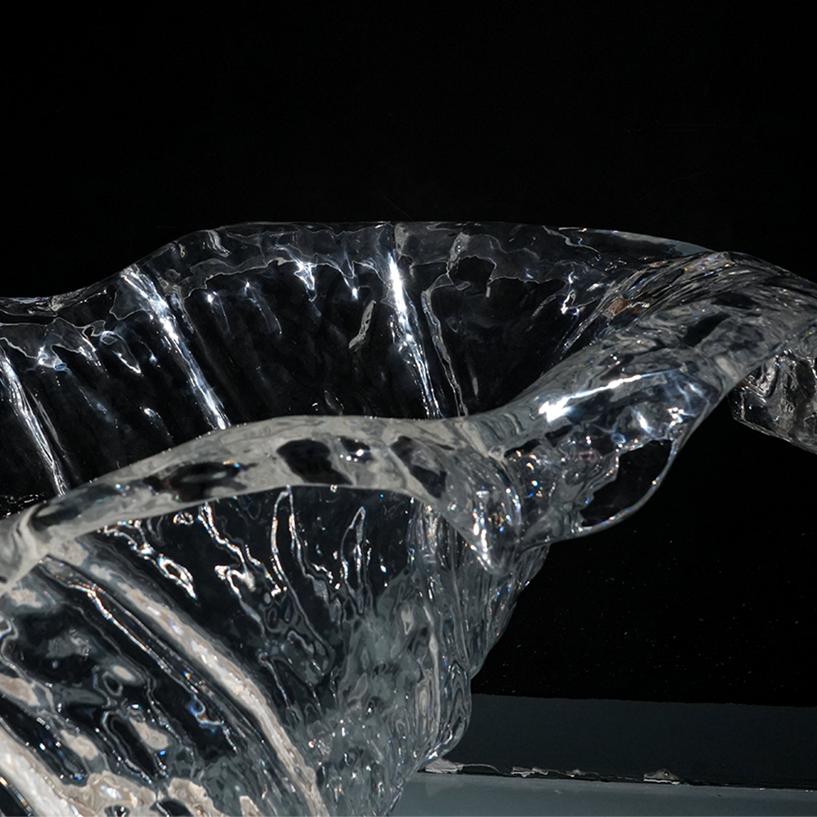 Elite Artistic Modern Transparent Crystal Stand Alone Tub EC-03