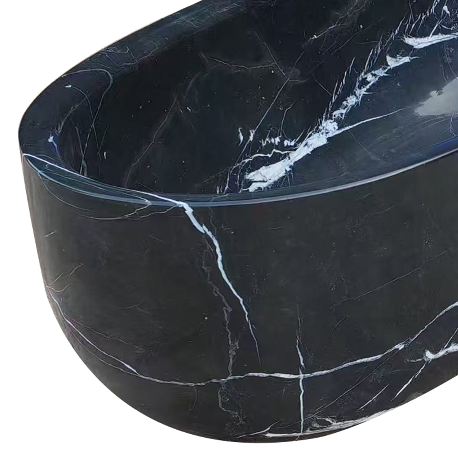 Elite Black Marble Bathtub Custom Made Tub EM-O03