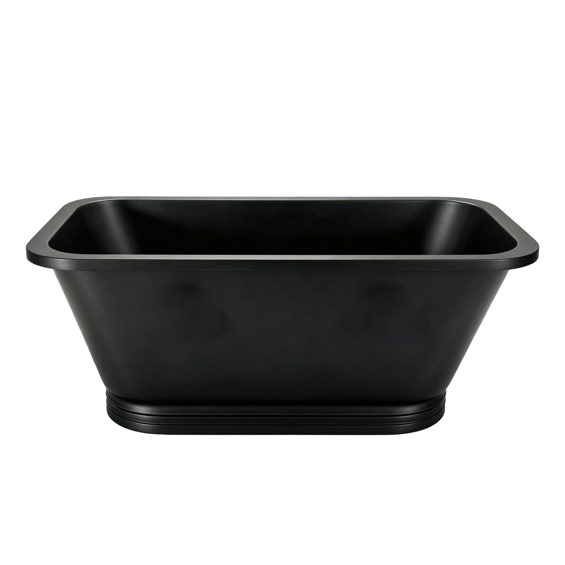 Black Freestanding Copper Bathtub with  Rectangular Shape at EliteBathtub