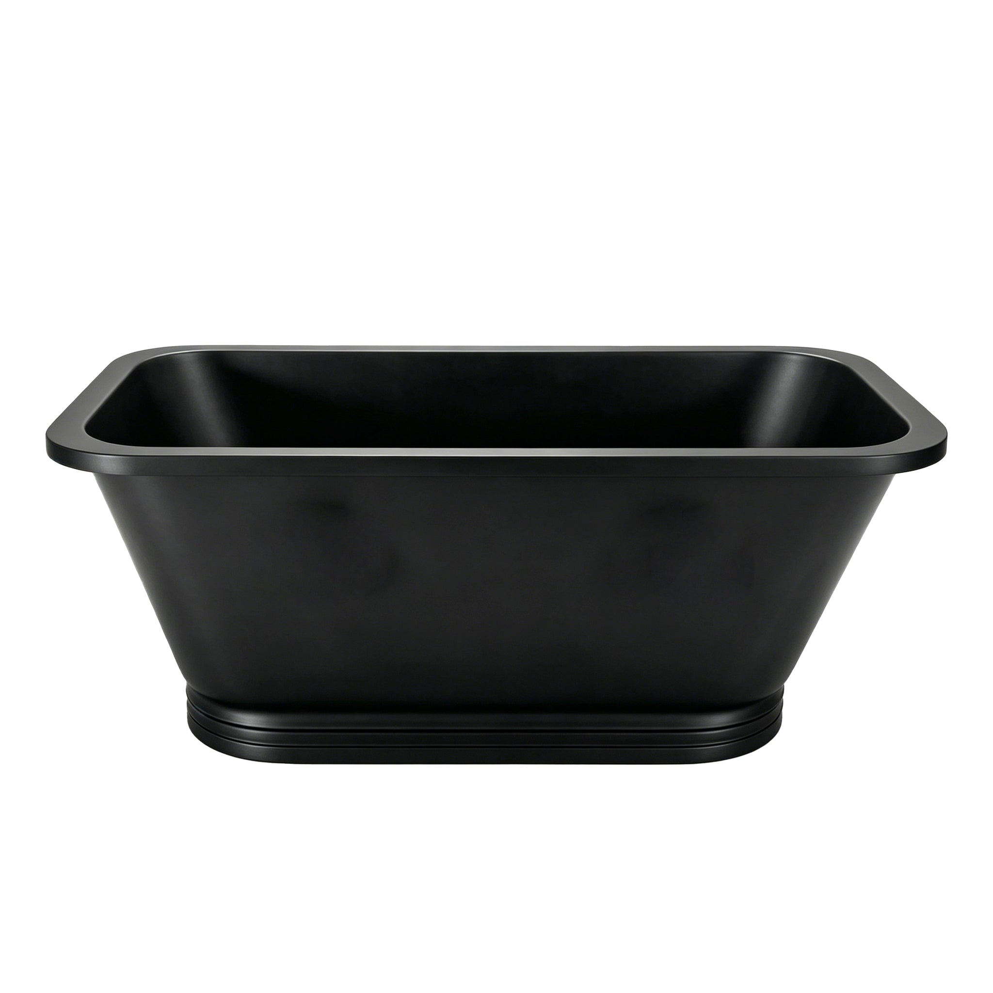 Black Freestanding Copper Bathtub with  Rectangular Shape at EliteBathtub