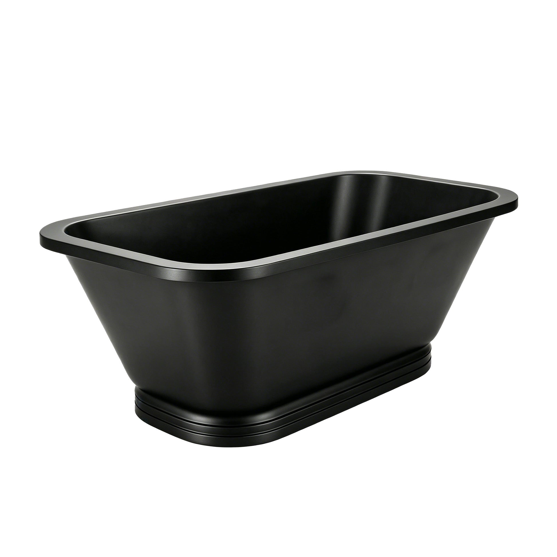 Black Freestanding Copper Bathtub with  Rectangular Shape at EliteBathtub