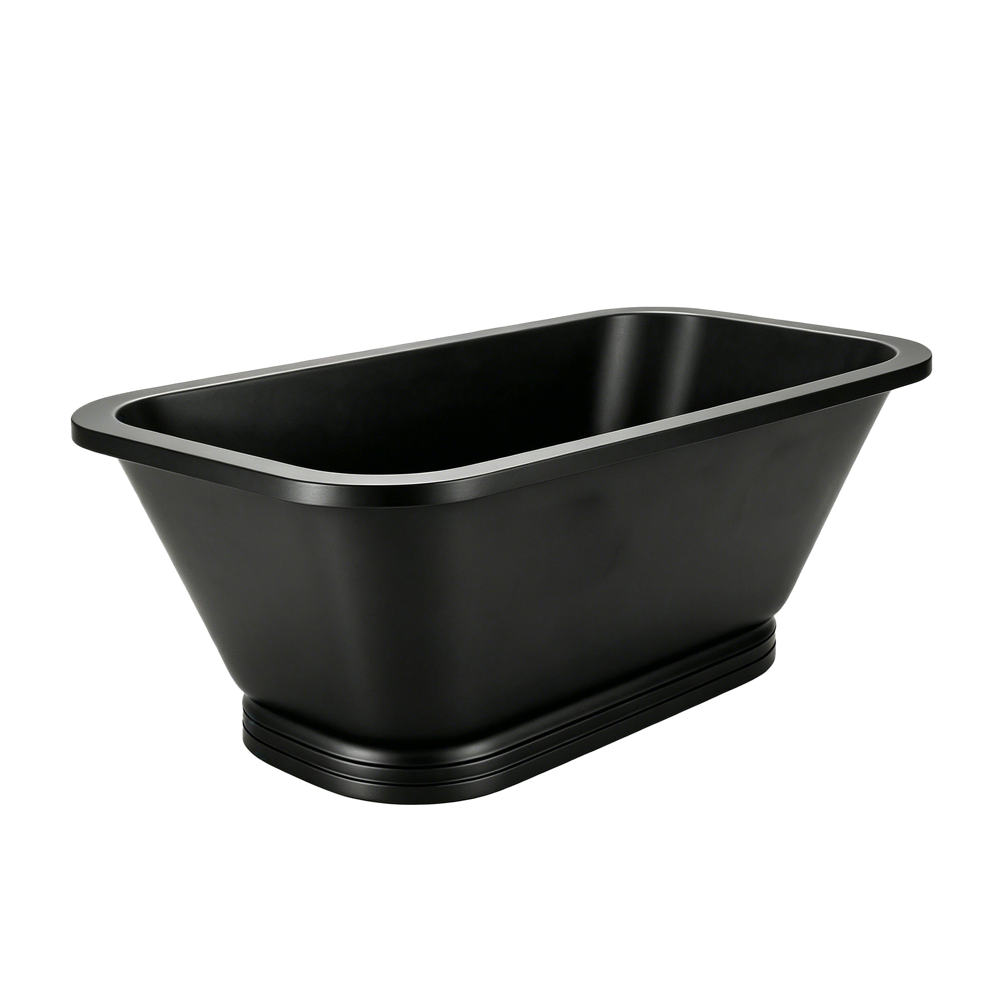 Black Freestanding Copper Bathtub with  Rectangular Shape at EliteBathtub