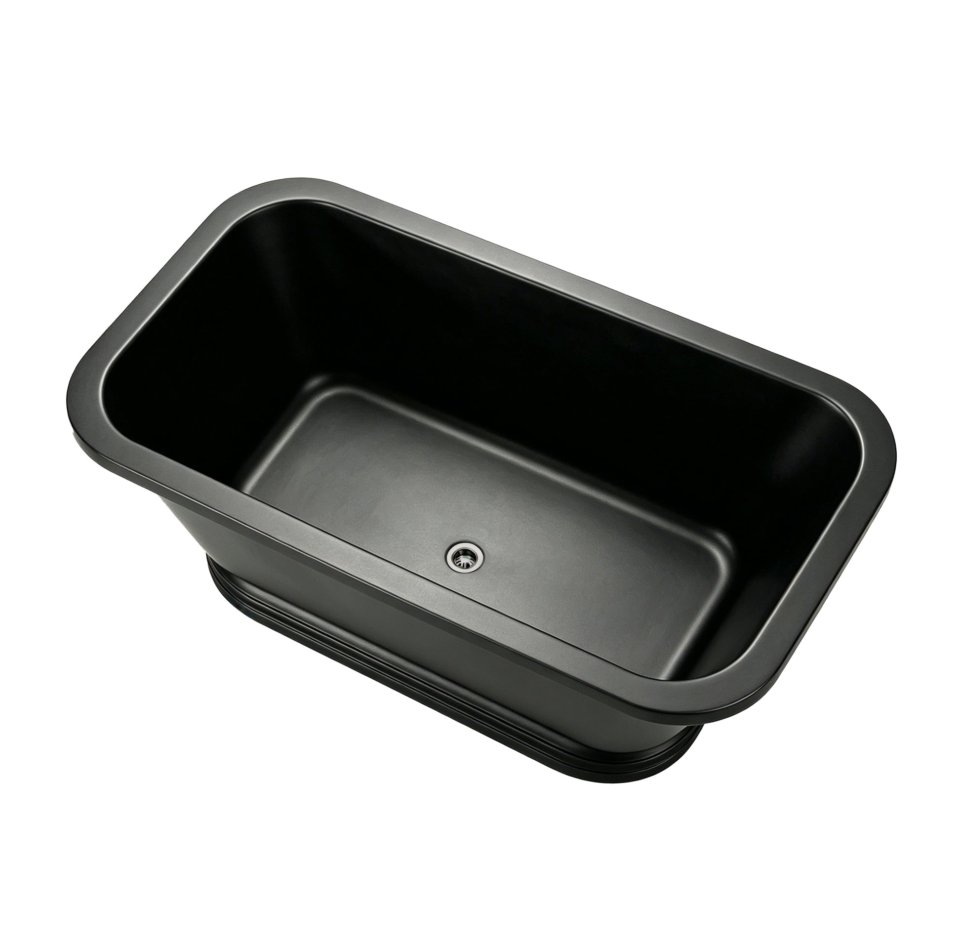 Black Freestanding Copper Bathtub with  Rectangular Shape at EliteBathtub