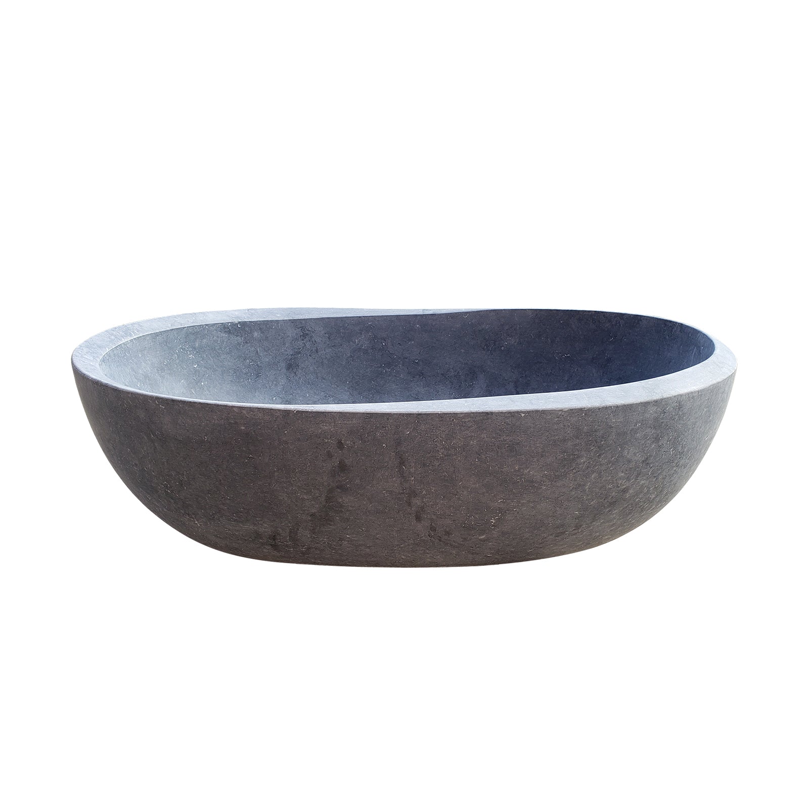 Blue Grey Natural Stone Oval Freestanding Bathtub