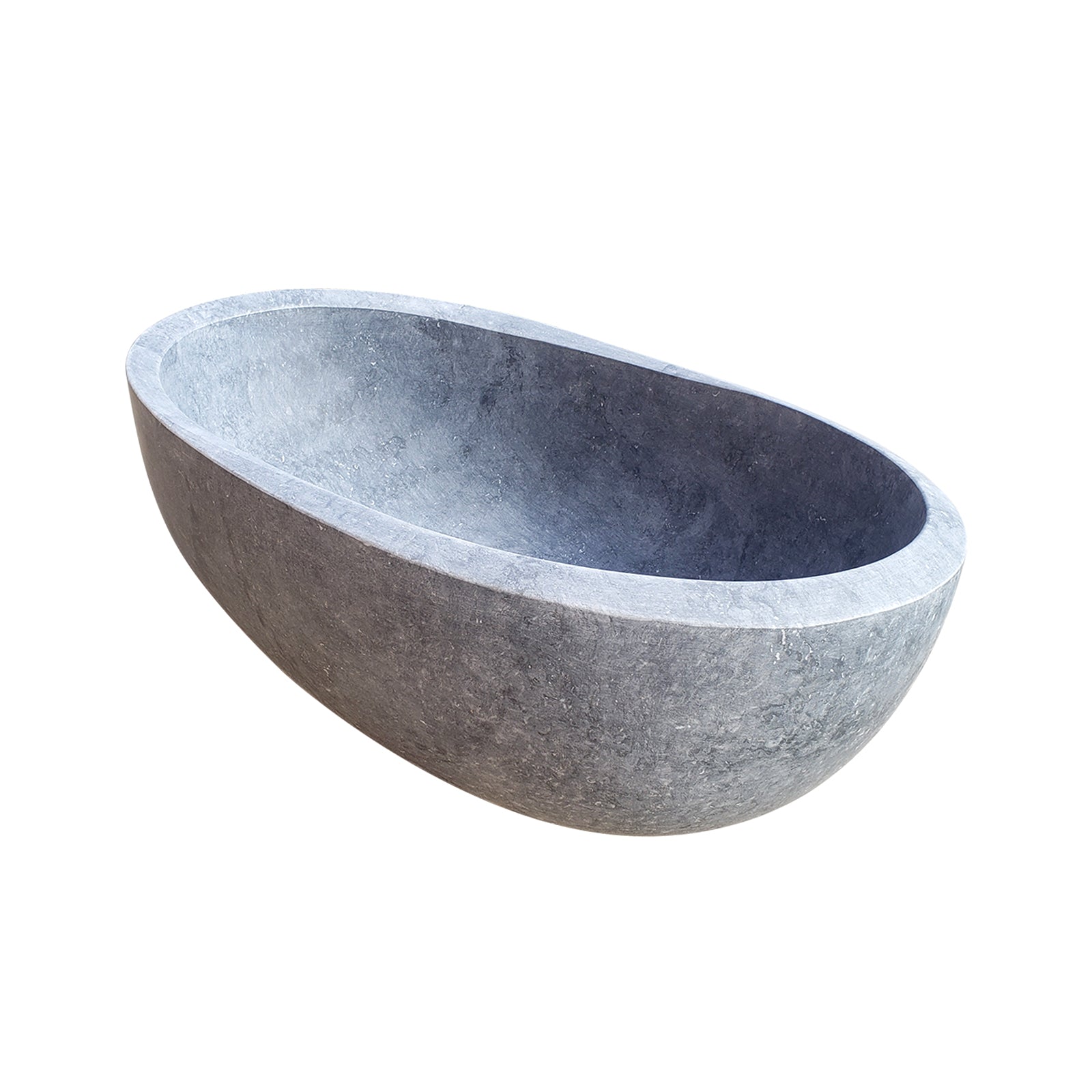 Rustic Blue Grey Travertine/Stone Freestanding Bathtub