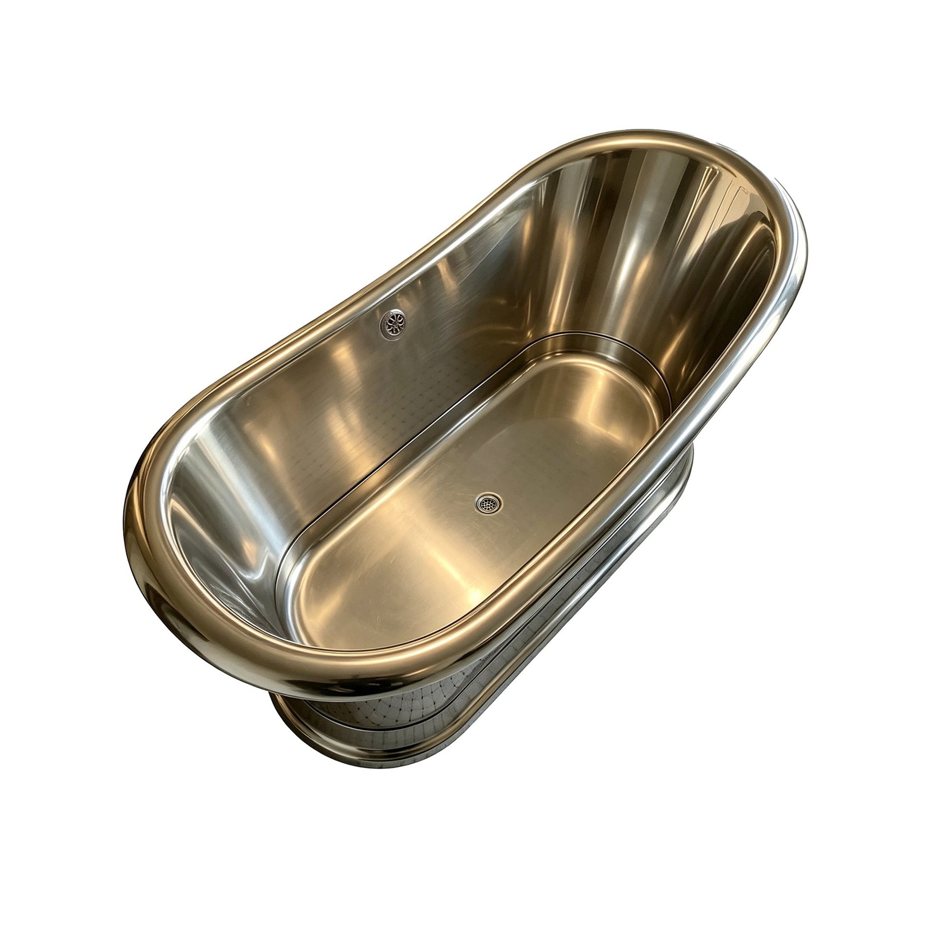 Luxury Double-Slipper Stainless Steel Bathtub at EliteBathtub
