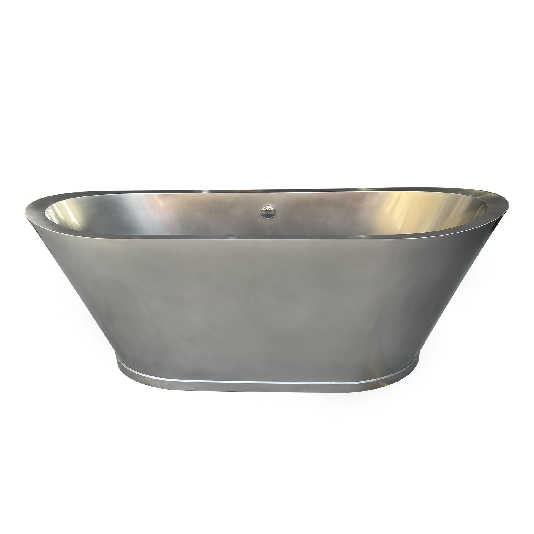 Double Ended Stainless steel freestanding bathtub at EliteBathtub