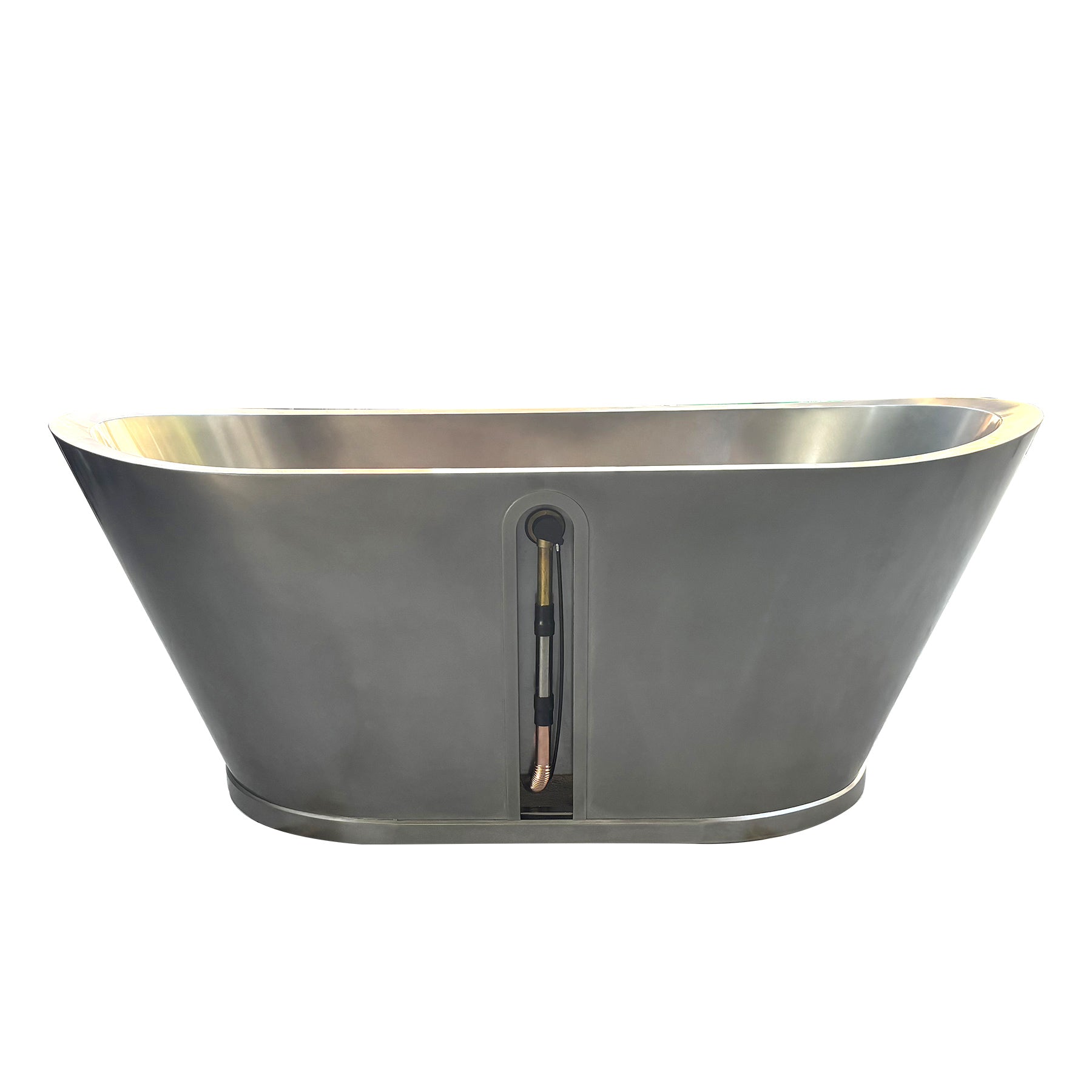Stainless steel freestanding bathtub at EliteBathtub