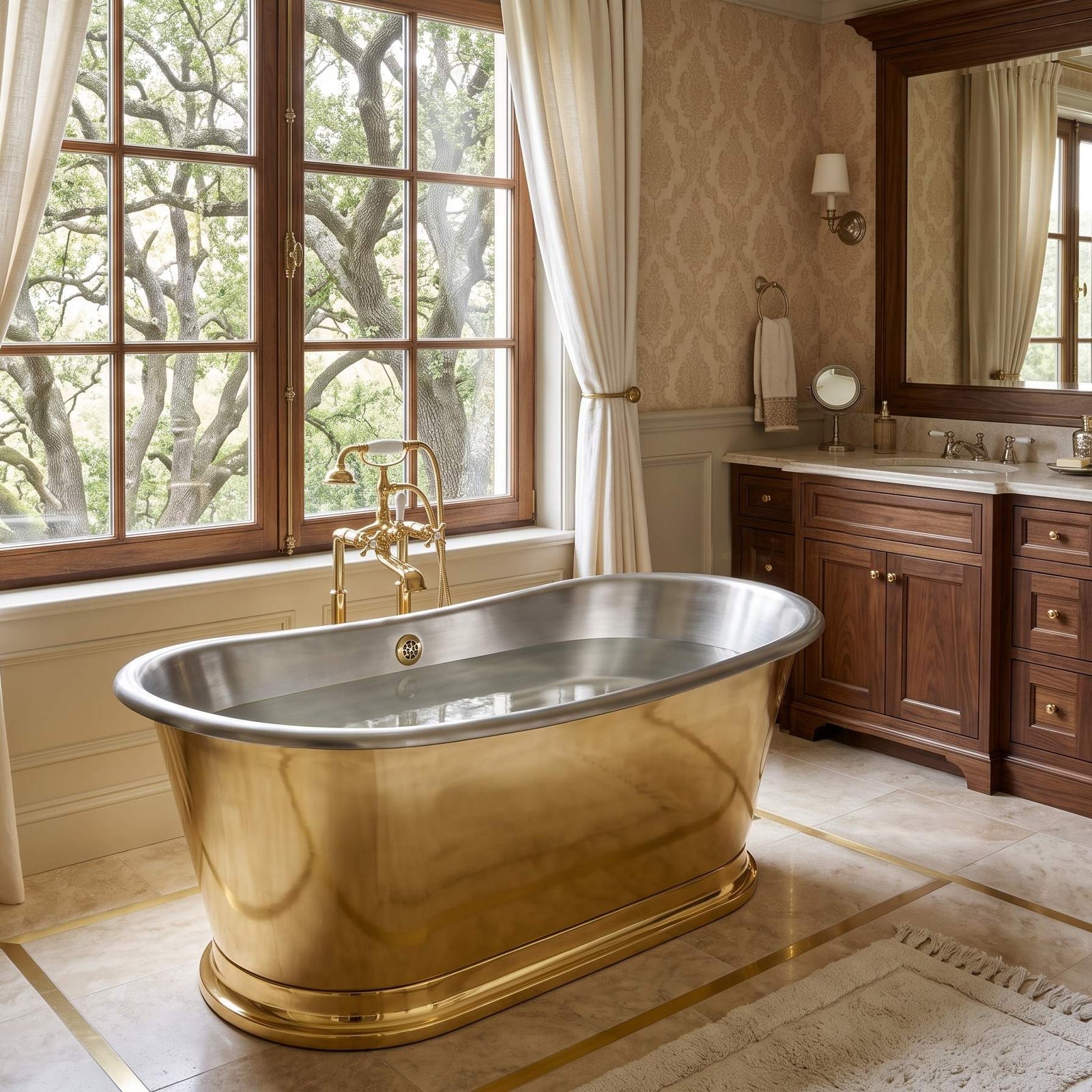 Elite Custom Double Ended Stainless Steel Soaking Freestanding Bathtub ET-S-DS08