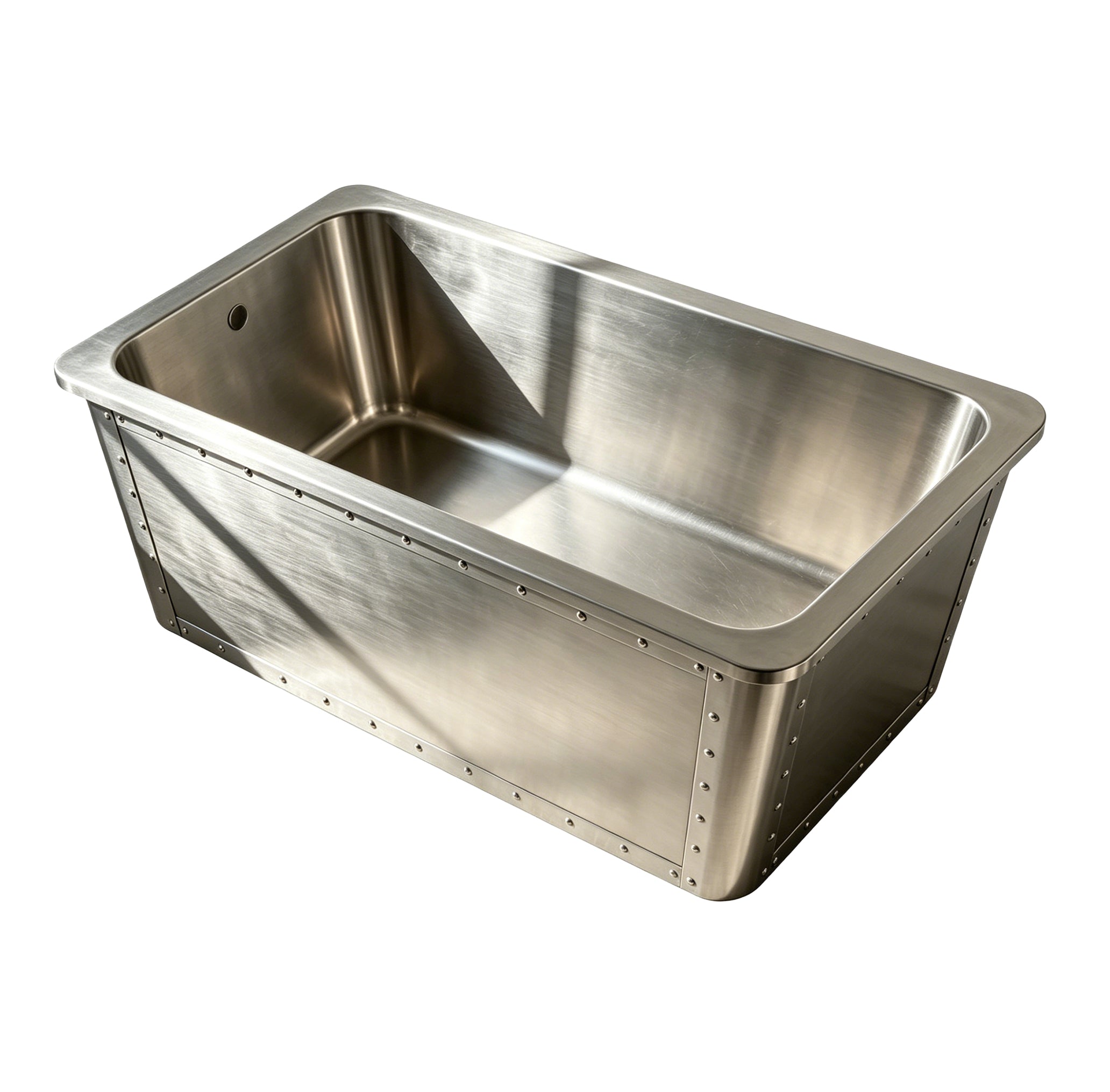 Elite Custom Handcrafted Stainless Steel Soaking Bathtub Rectangular Tub ET-S-R01