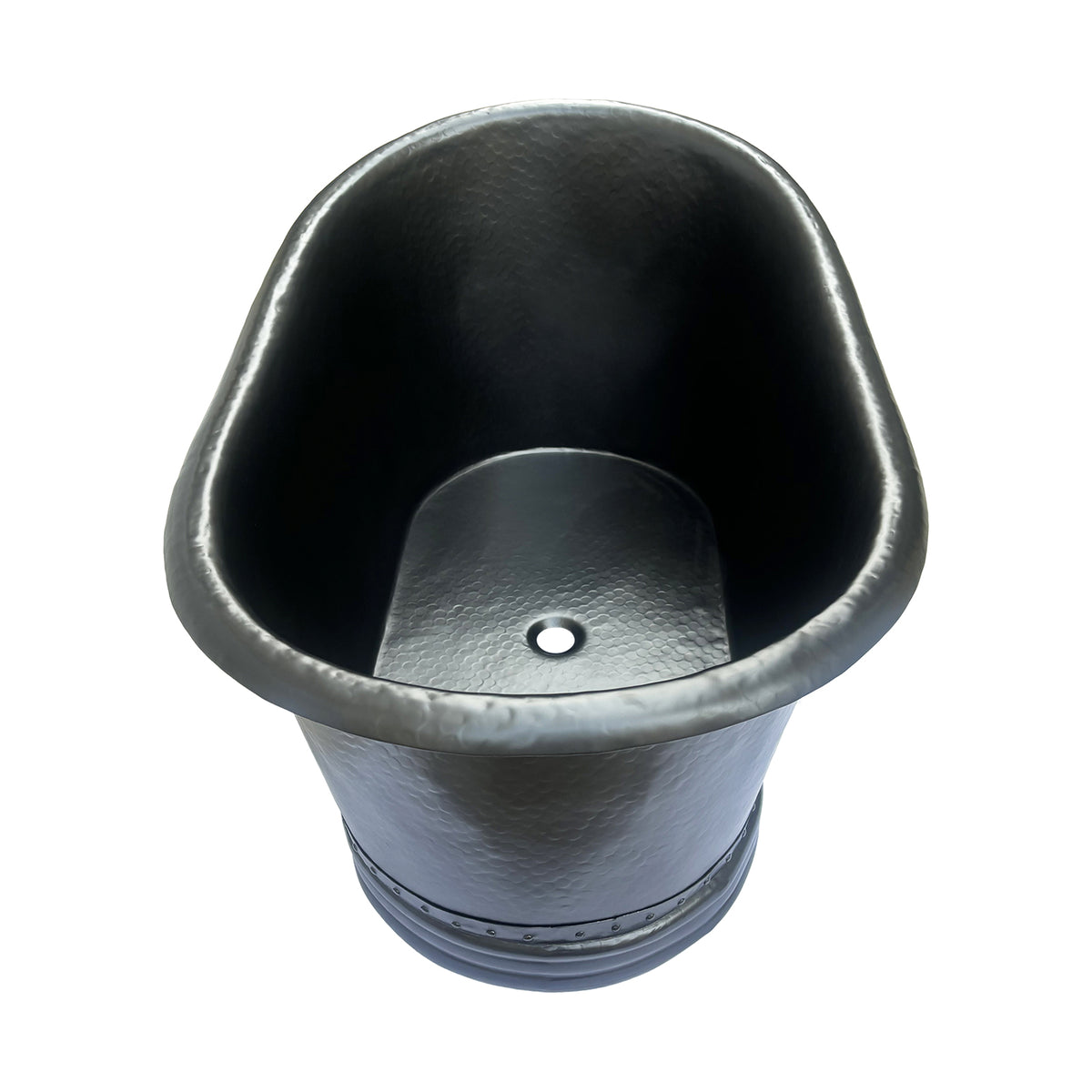 Elite Custom Single-Slipper Dark Copper Freestanding Bathtub with Rivets ET-C-SS06