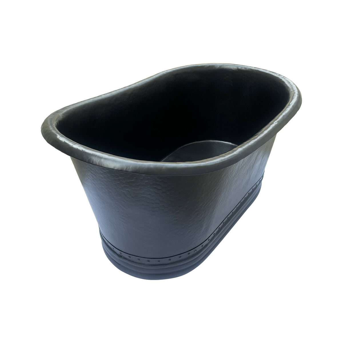 Elite Custom Single-Slipper Dark Copper Freestanding Bathtub with Rivets ET-C-SS06
