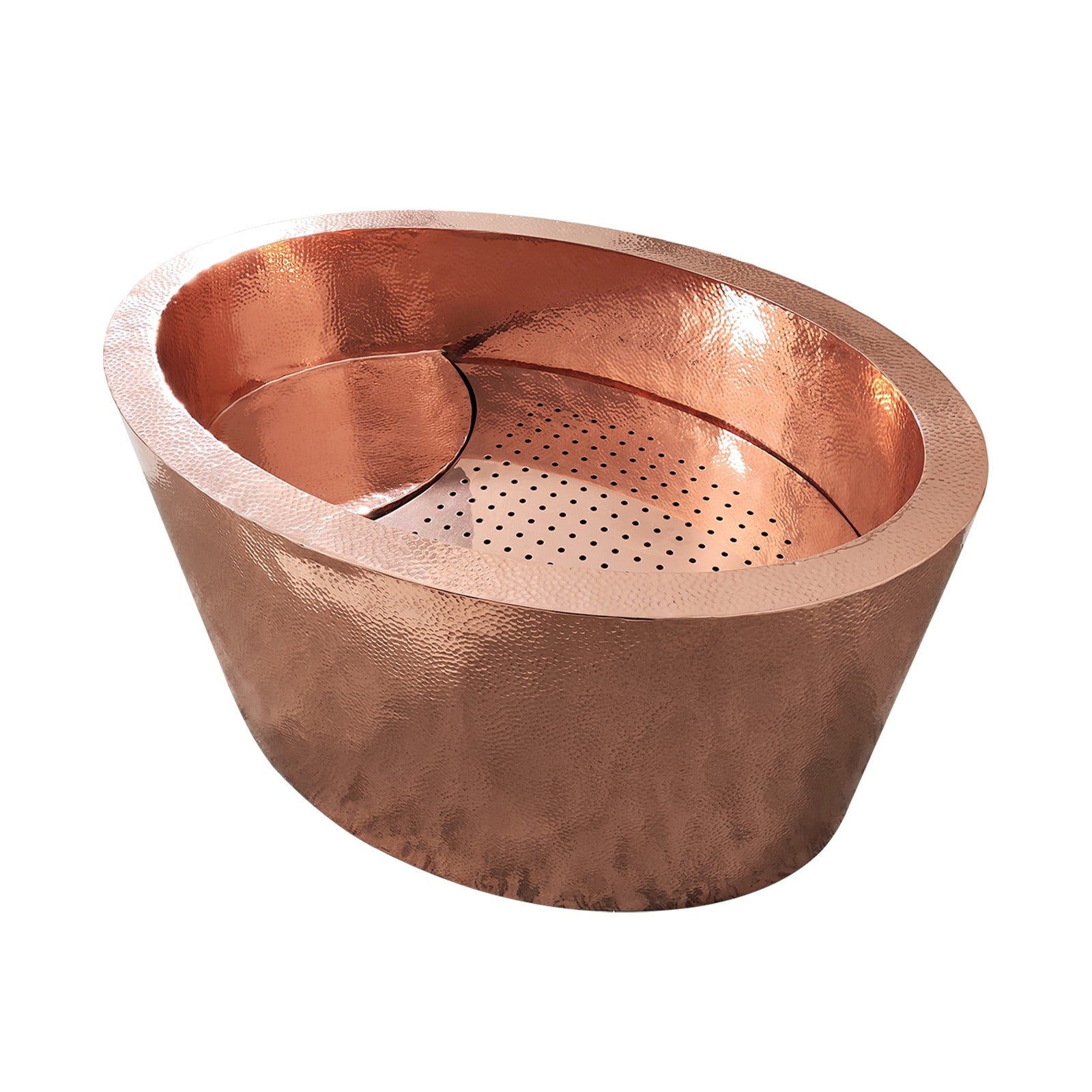 deep soaking hammered copper freestanding bathtubs with seat elitebathtub 