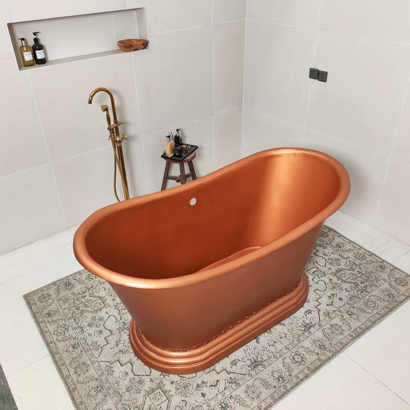 Elite Natural Copper Double Slipper Bathtub for Angela