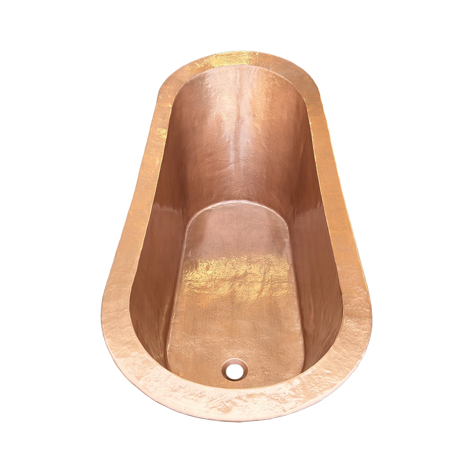Elite Single-Slipper Hammered Copper Freestanding Bathtub with Clawfoot C-F04 for Carolyn