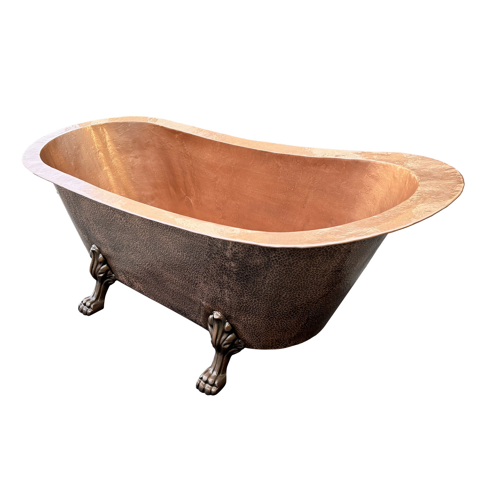 antique copper heavy hammered bathtub freestanding tub